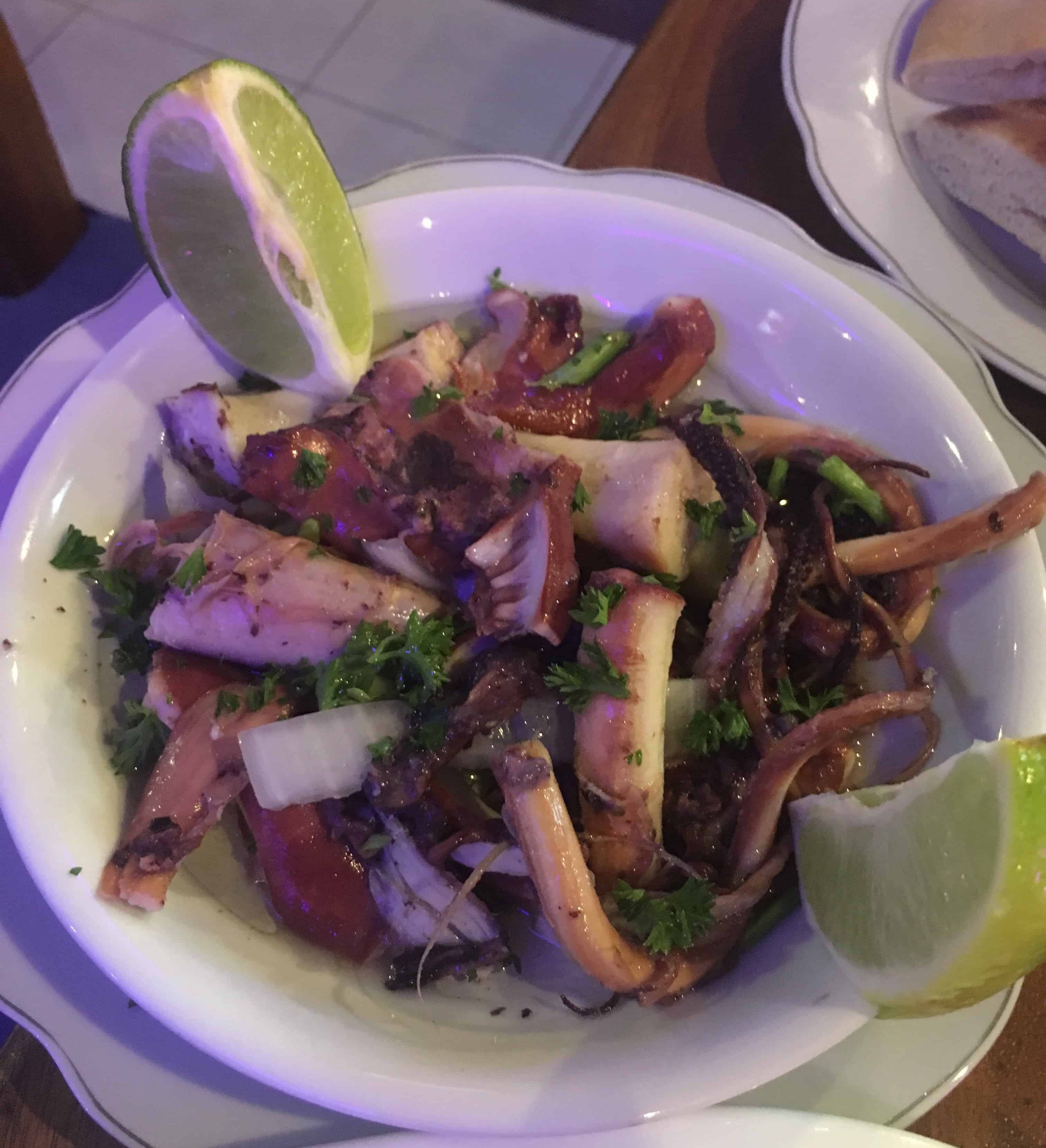Octopus at The Greek Connection in Medellín, Antioquia, Colombia