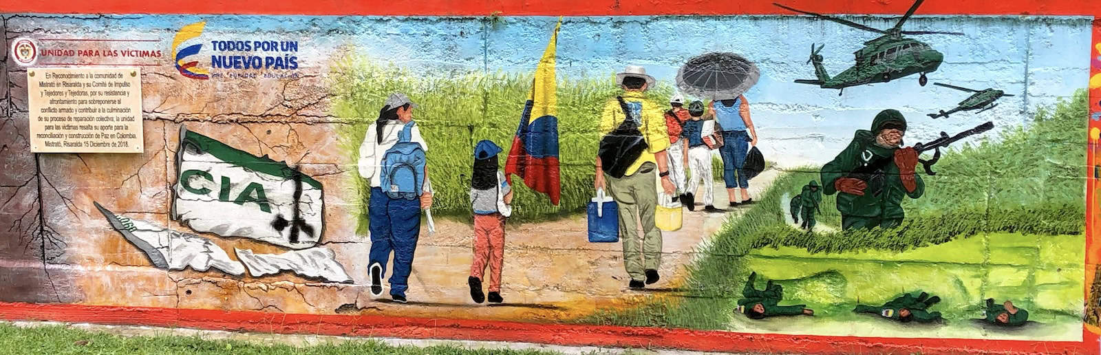 Mural at Parque del Amor in Mistrató, Risaralda, Colombia