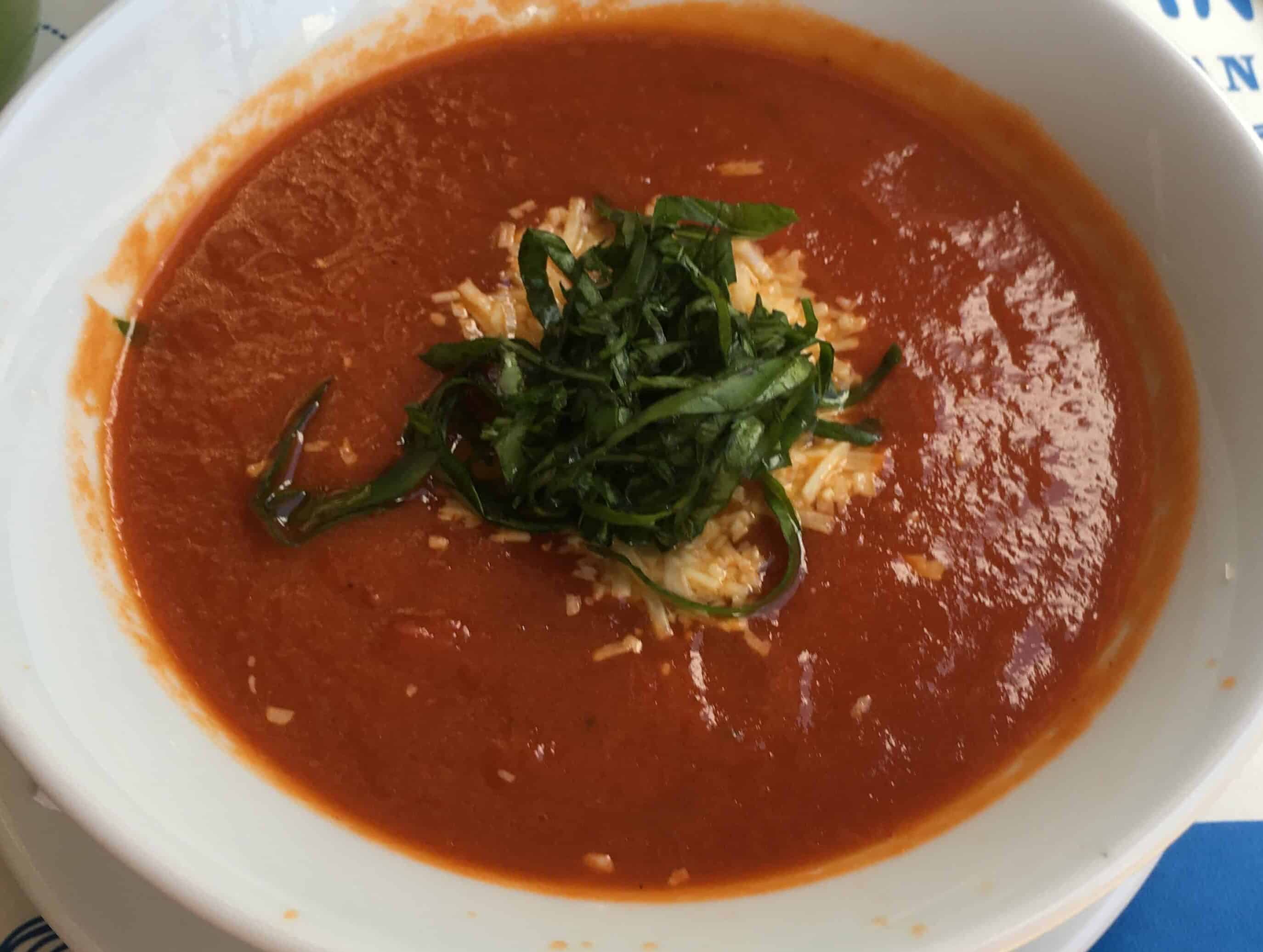 Tomato soup at Nino e Pastino in Medellín, Antioquia, Colombia