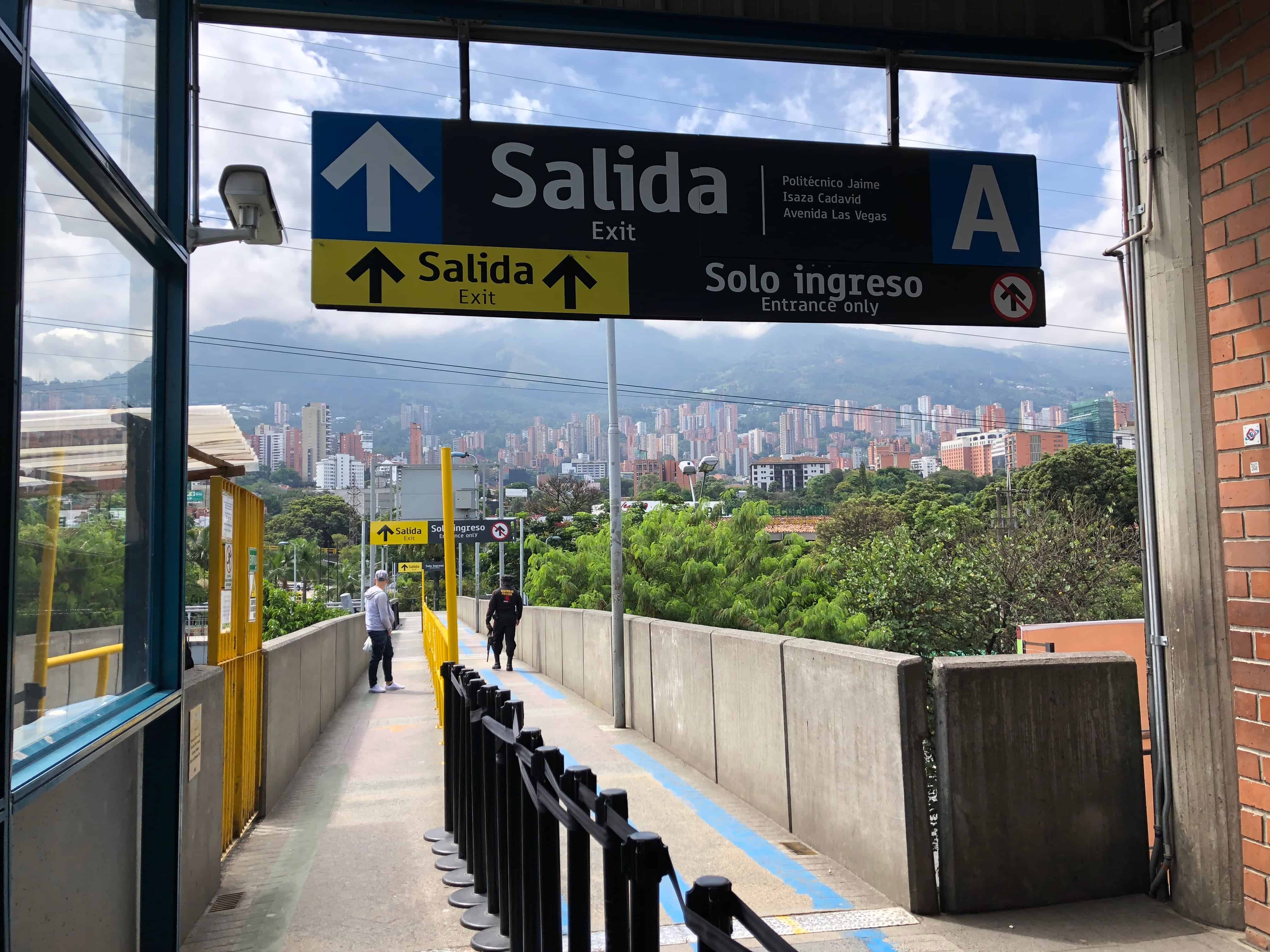 Exiting Metro Poblado