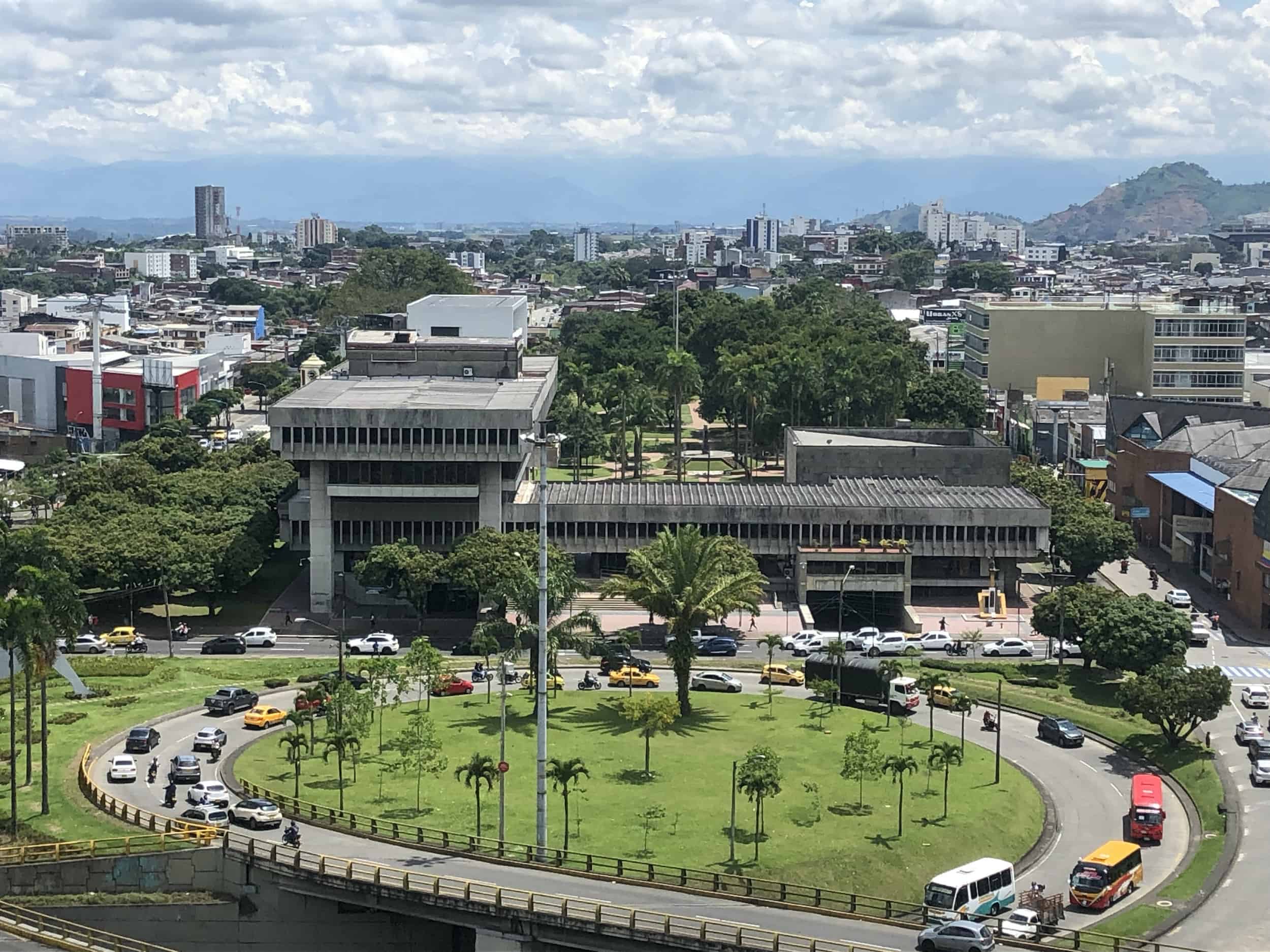 View of the Risaralda Government Building from the Movich Hotel