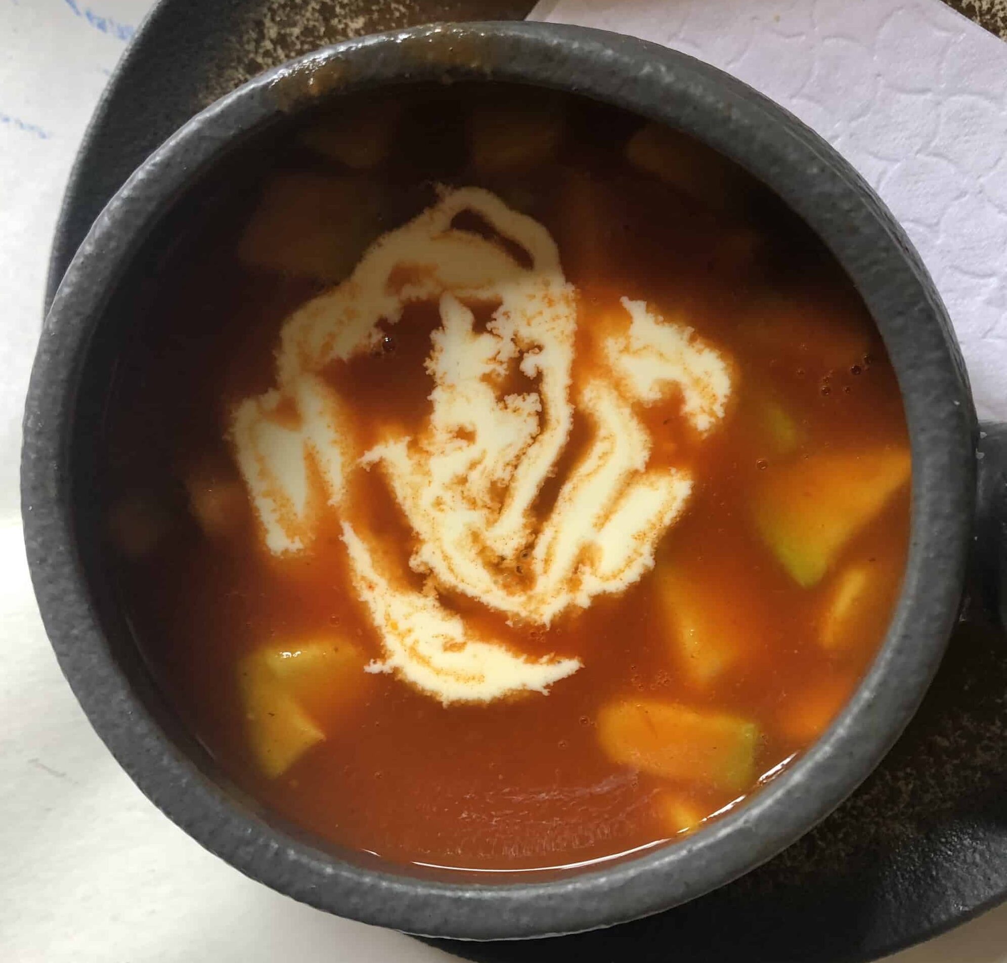 Tomato soup at Leños y Parrilla