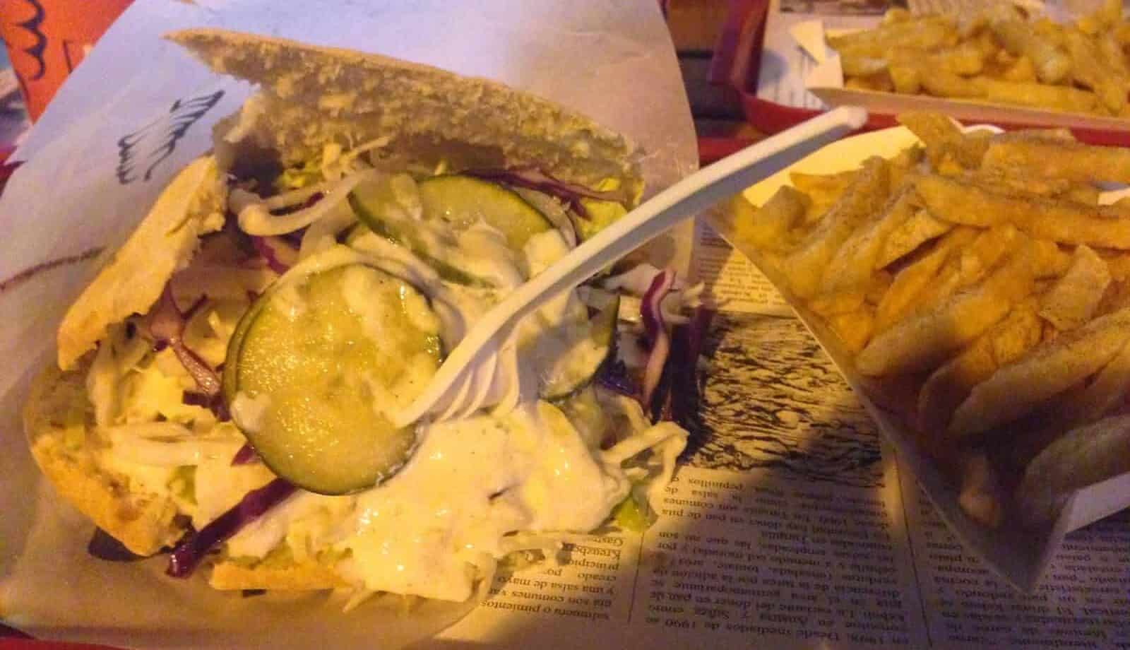 Döner kebab at [t]ürban in El Poblado, Medellín, Antioquia, Colombia