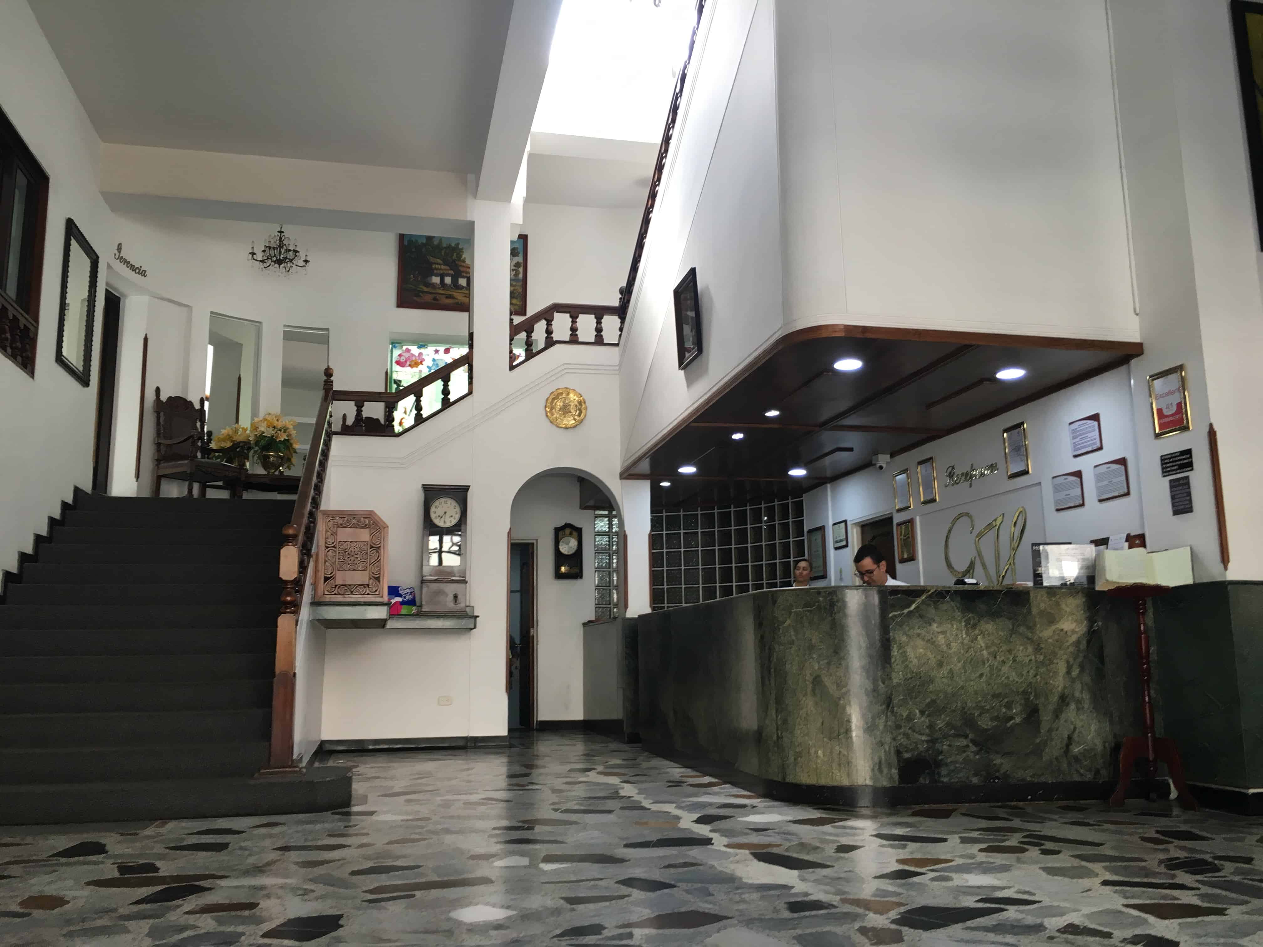 Lobby of the Gran Hotel Pereira, Colombia