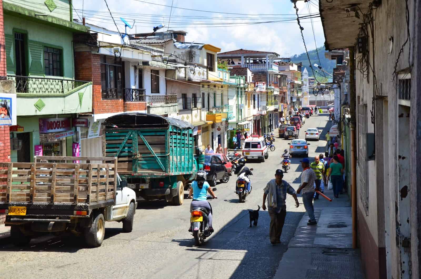 A street in Anserma, Caldas, Colombia
