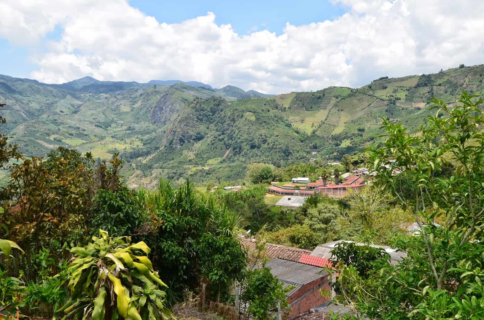 Looking towards the mountains in Guática, Risaralda, Colombia