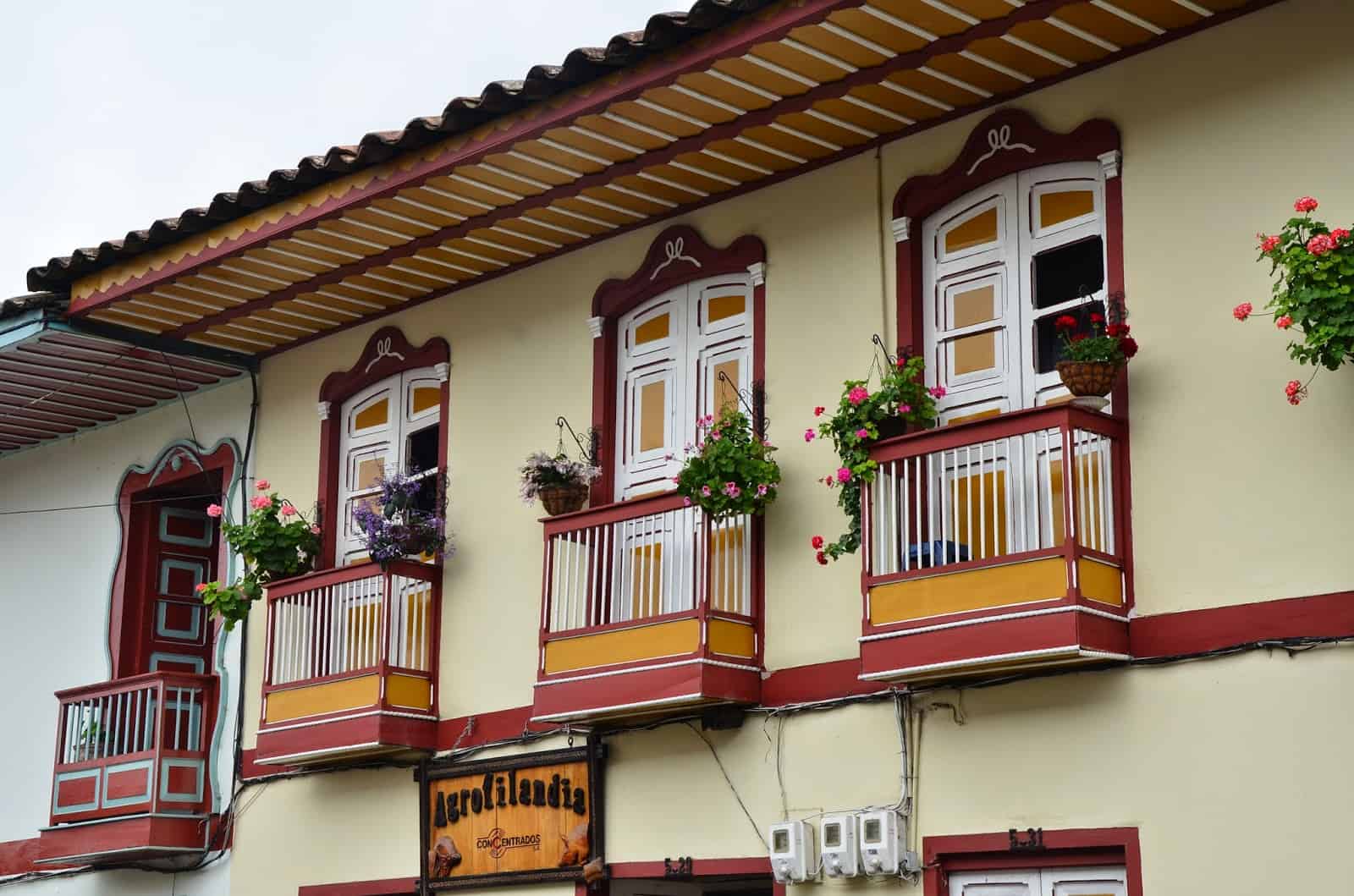 Balconies in Filandia, Quindío, Colombia