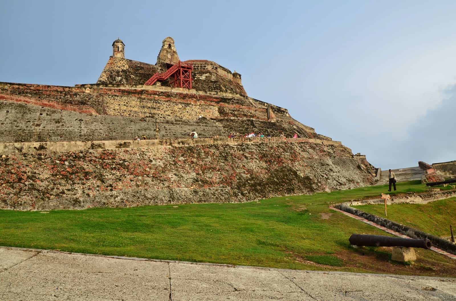 Side of Castillo San Felipe de Barajas in Cartagena, Bolívar, Colombia