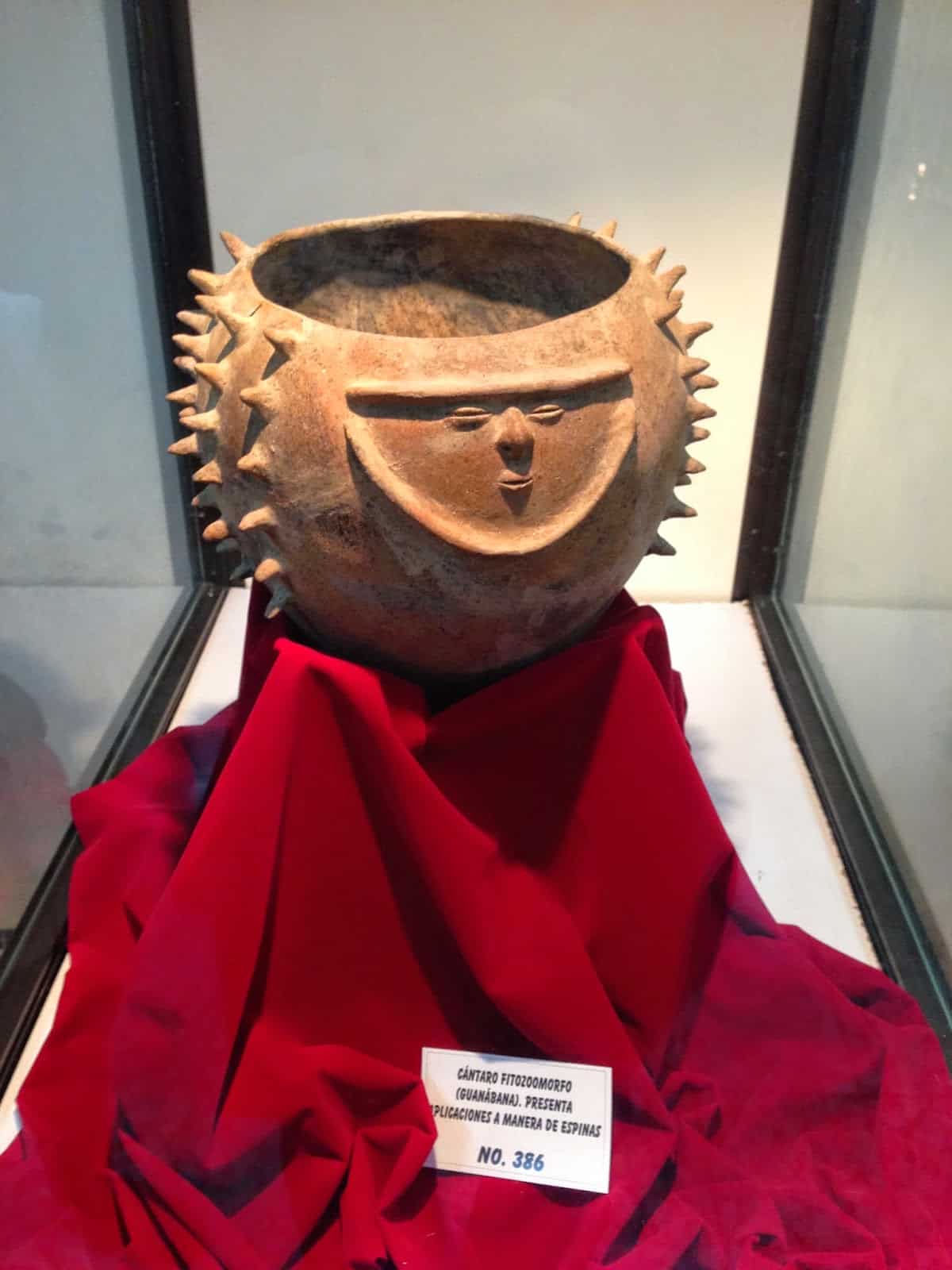 Quimbaya pottery in the history gallery at Museo Eliseo Bolívar in Belén de Umbría, Risaralda, Colombia