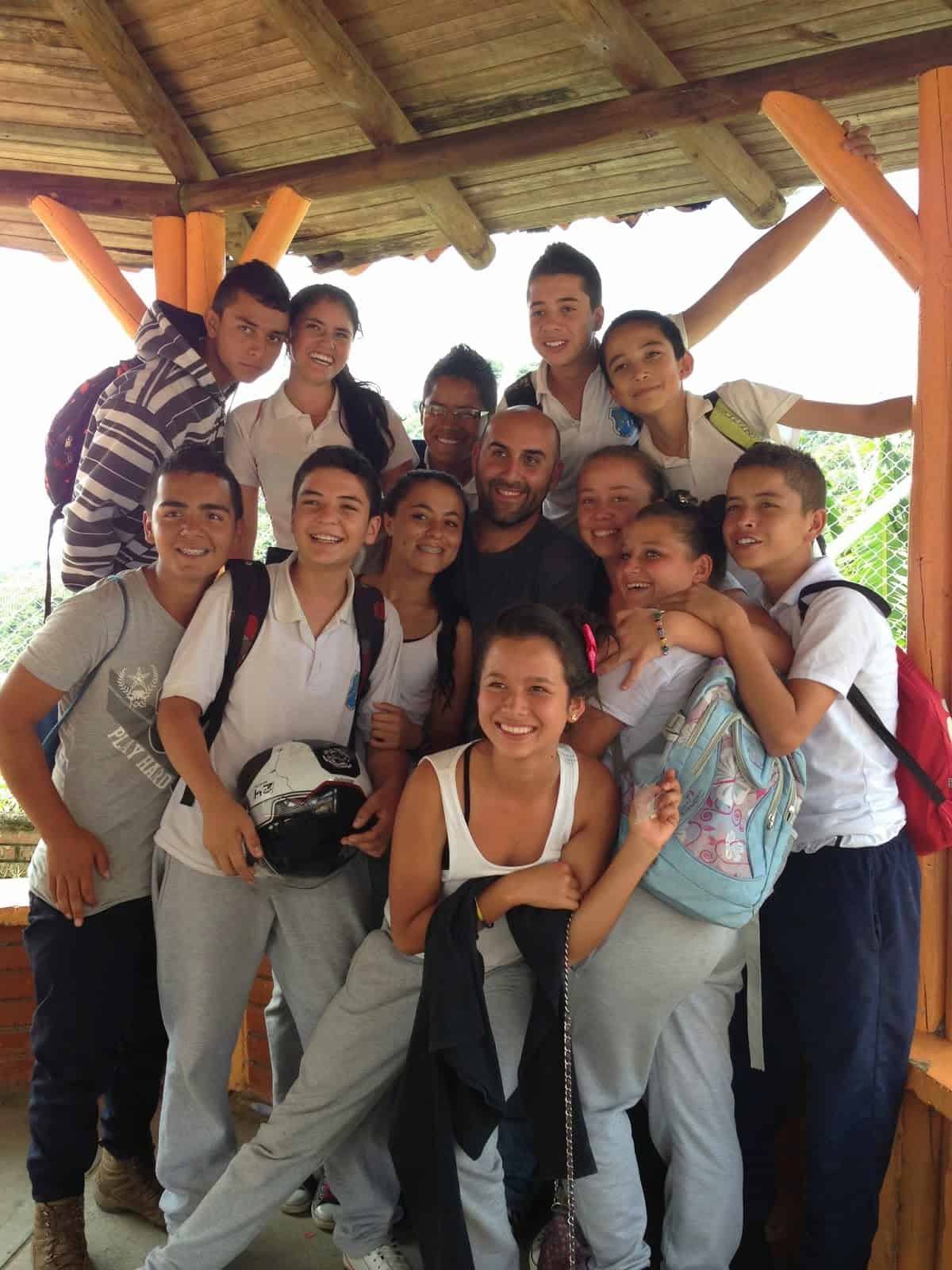 With some of my students in Taparcal, Belén de Umbría, Risaralda, Colombia