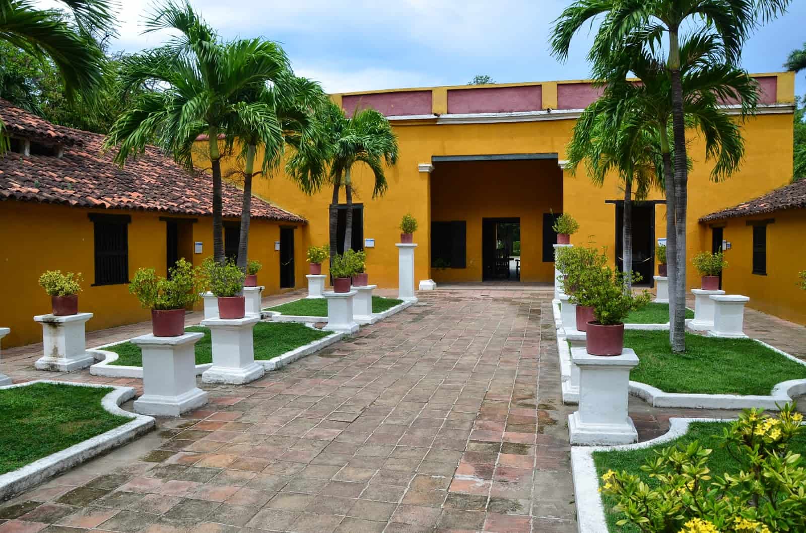 Courtyard at La Quinta de San Pedro Alejandrino in Santa Marta, Magdalena, Colombia