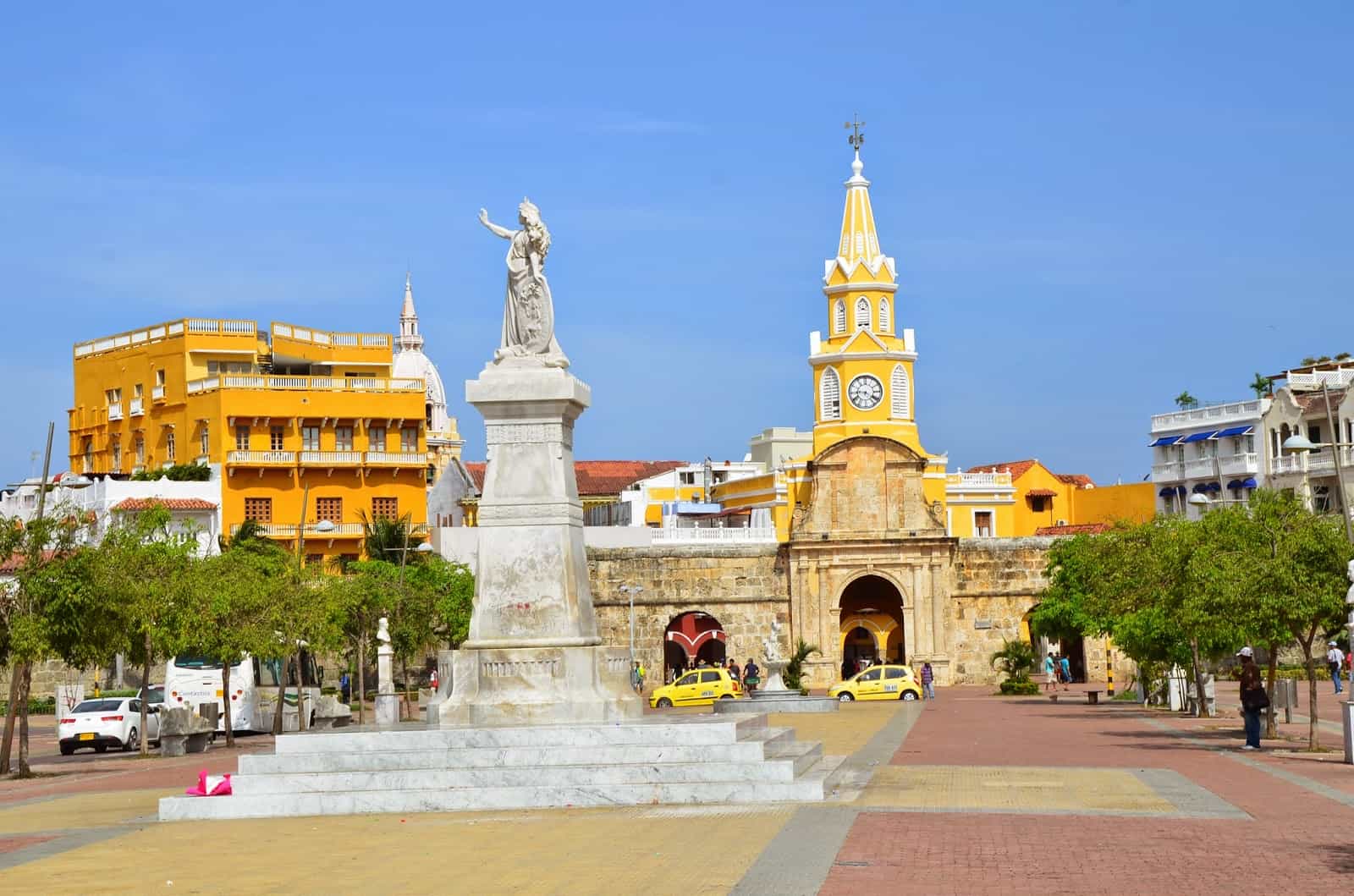 Plaza of the Martyrs in Cartagena, Colombia