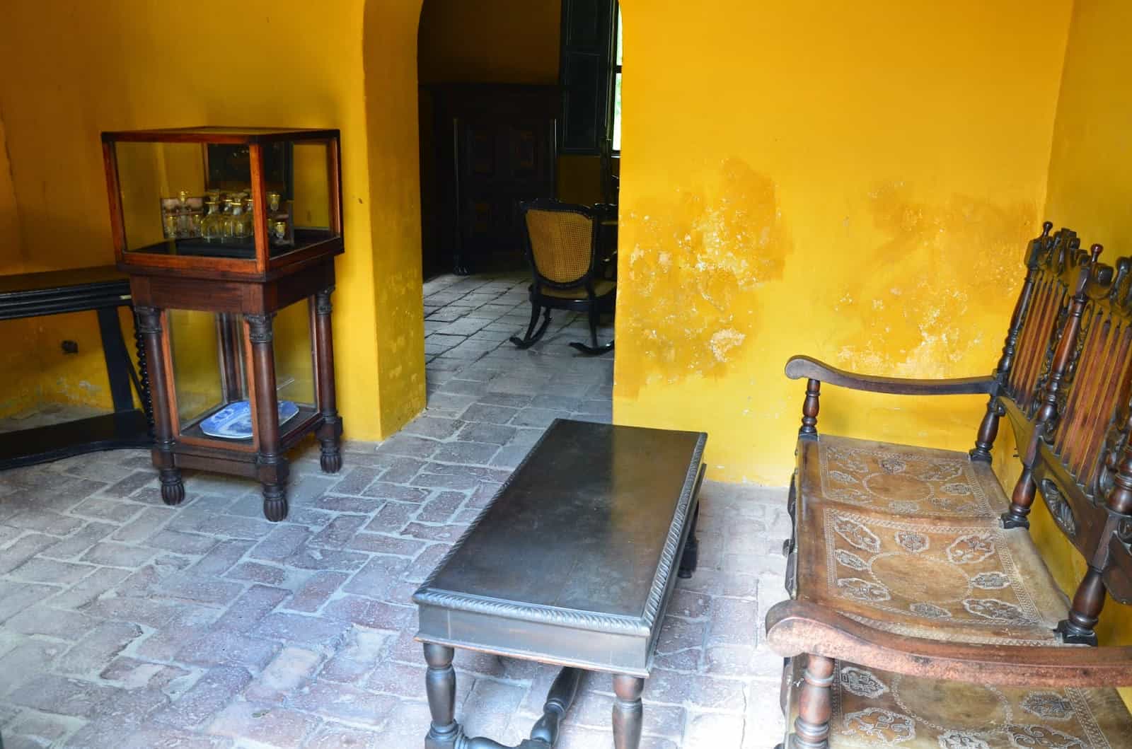 Smoking room at La Quinta de San Pedro Alejandrino in Santa Marta, Magdalena, Colombia