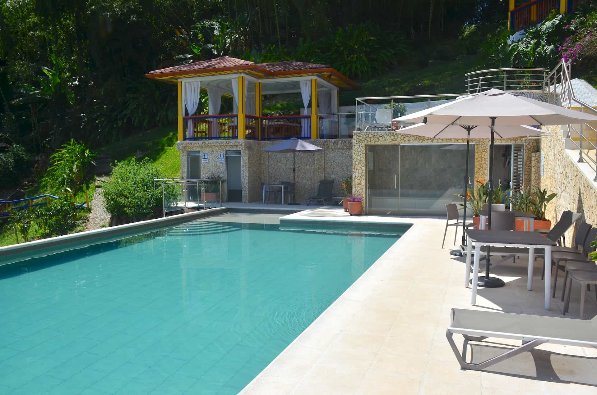 Pool area at Hacienda San Isidro