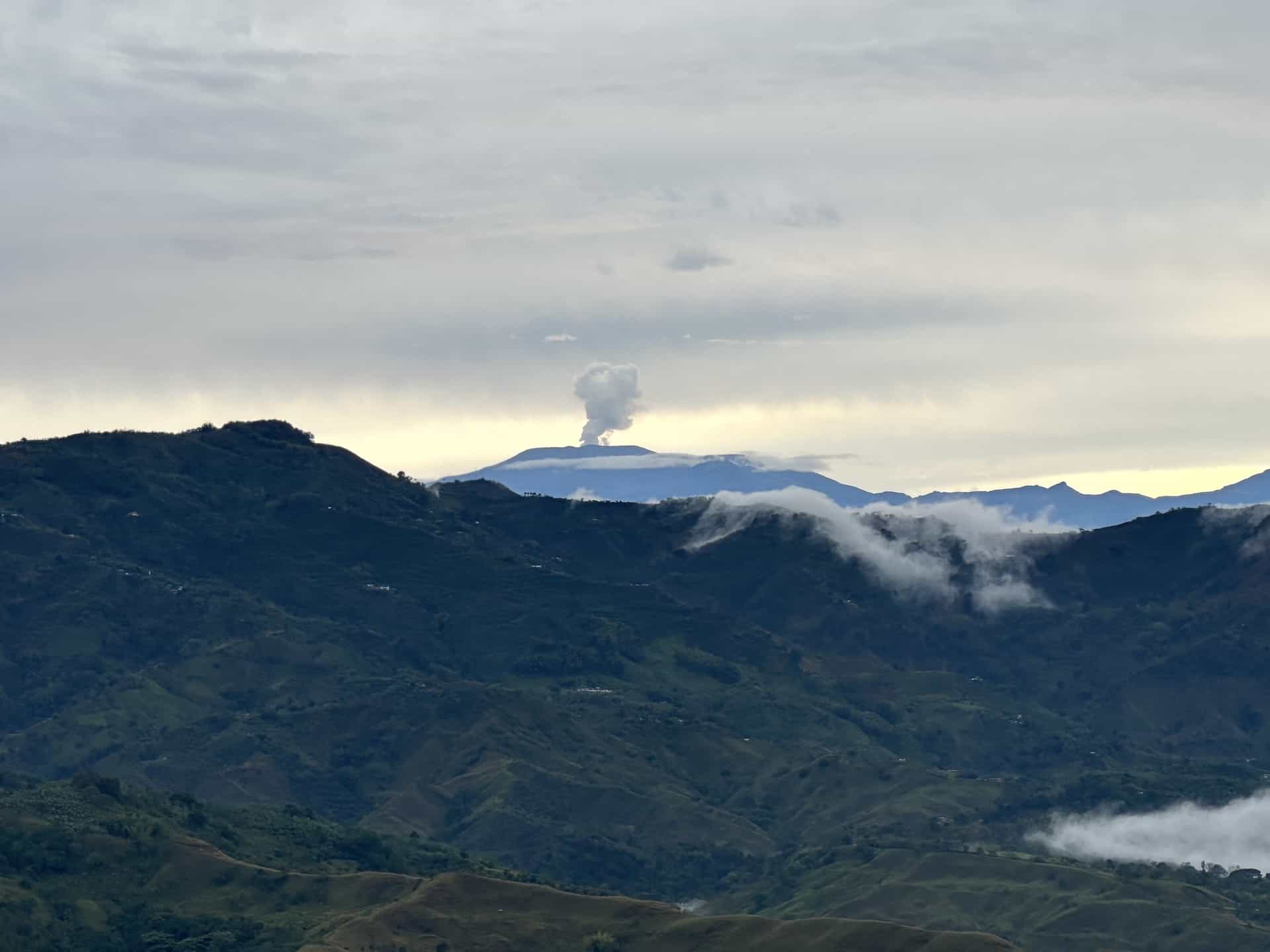Nevado del Ruiz from Hacienda San Isidro in Taparcal, Belén de Umbría, Risaralda, Colombia