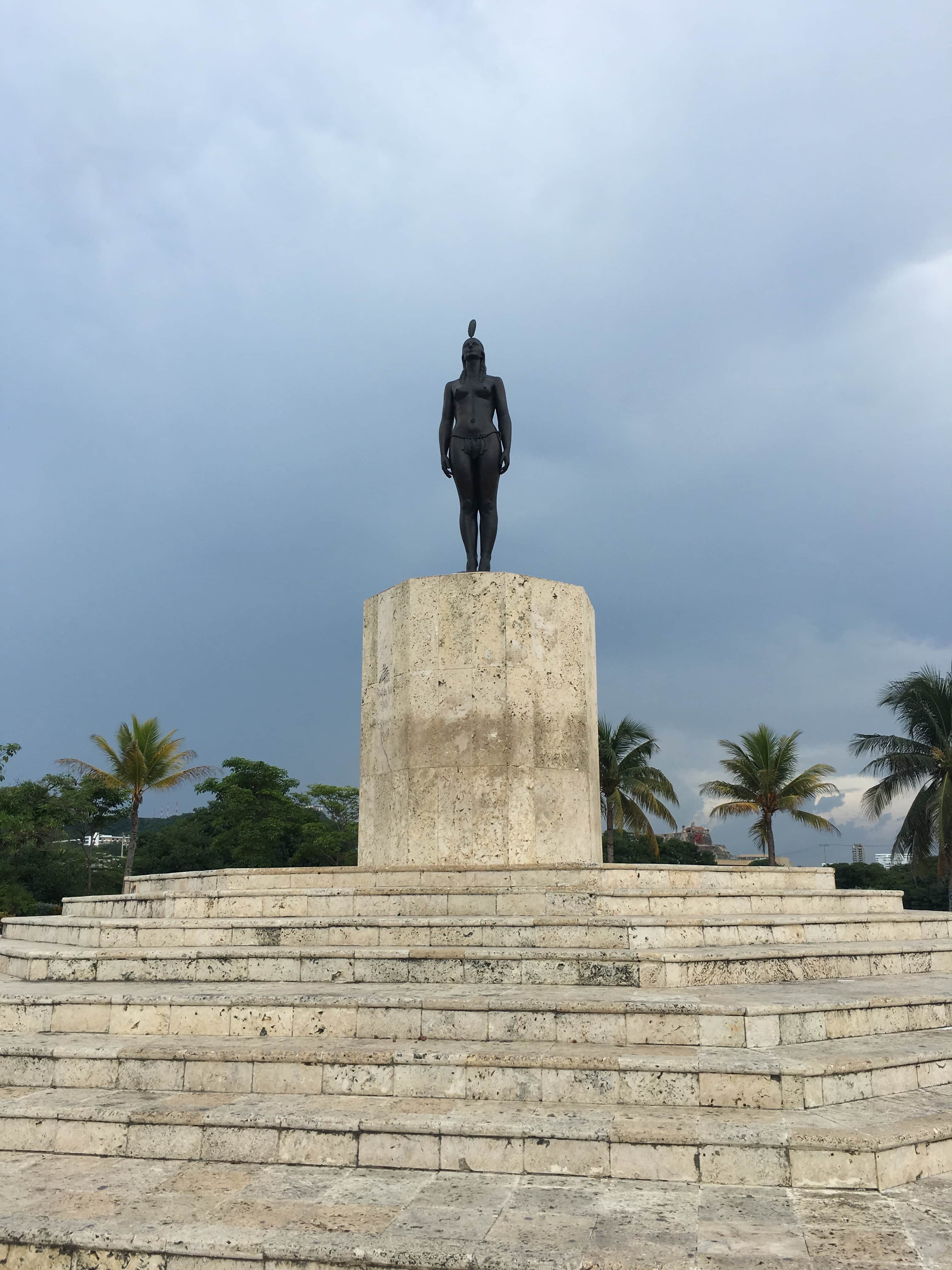 Monument to India Catalina in Cartagena, Colombia
