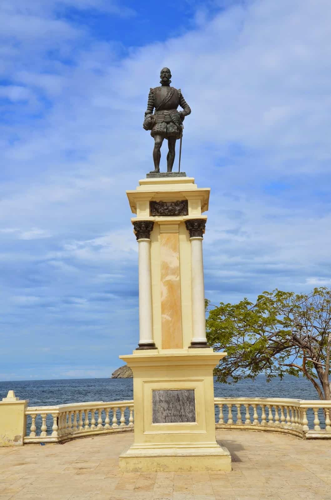 Rodrigo de Bastidas monument in Santa Marta, Magdalena, Colombia