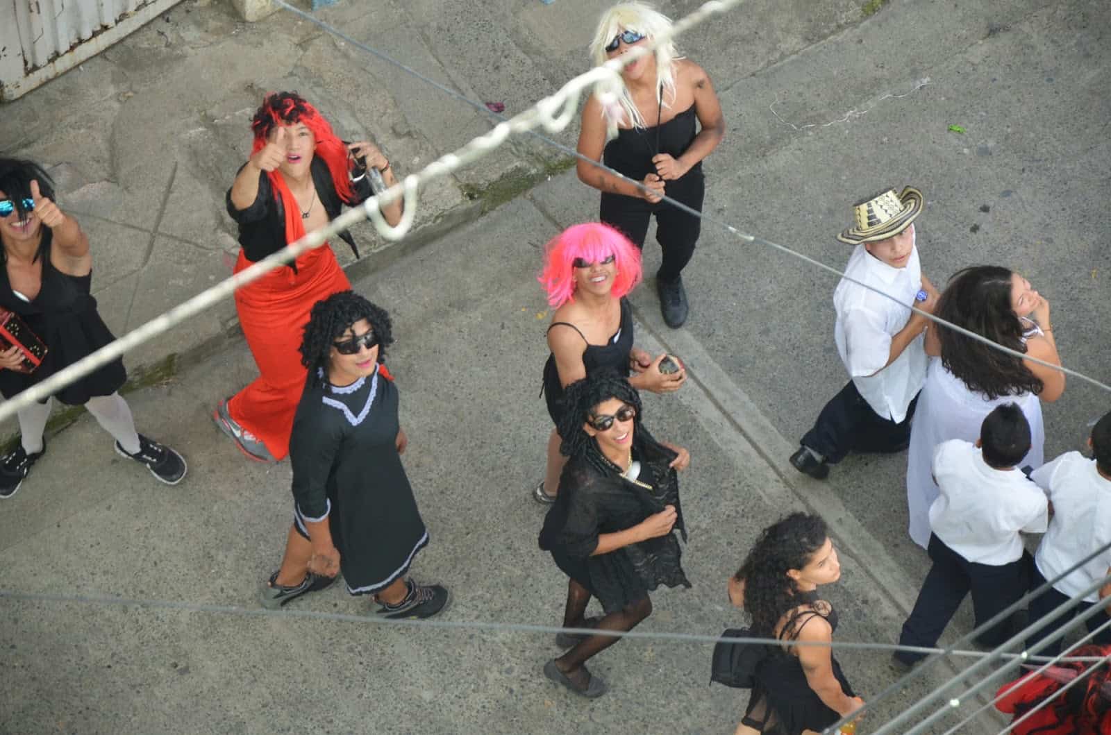 Carnaval de Barranquilla - Men in drag at the parade in Belén de Umbría, Risaralda, Colombia