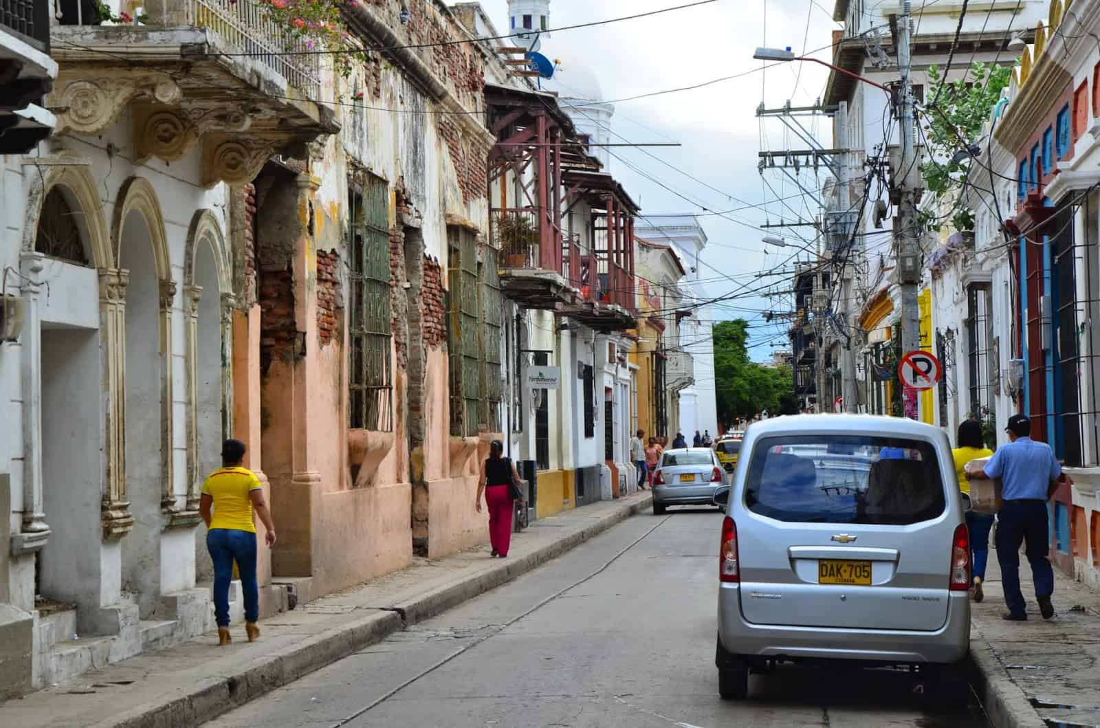 A street in Santa Marta, Magdalena, Colombia
