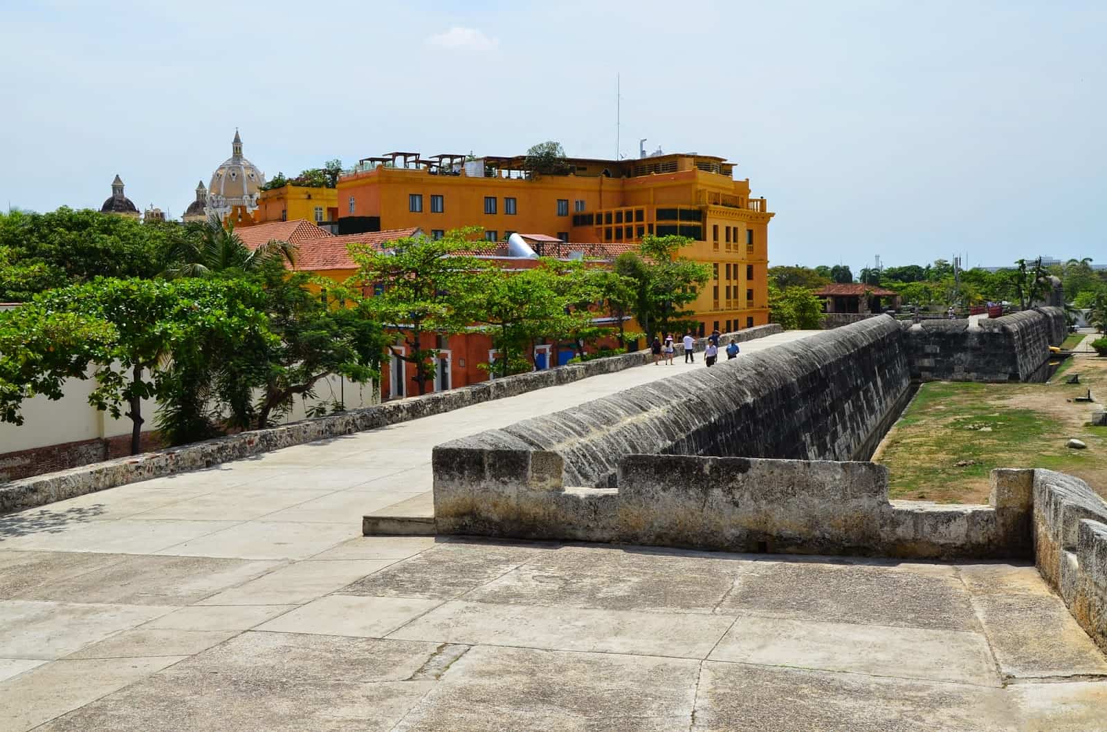 On top of the city walls of Cartagena, Bolívar, Colombia