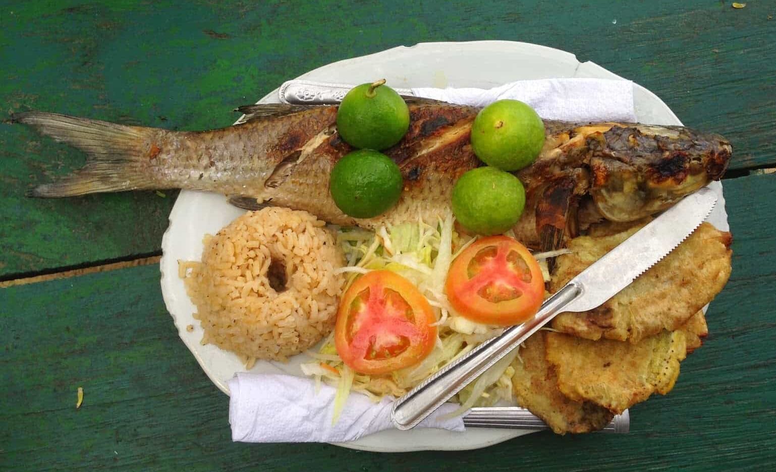 Fish lunch at Playa Cristal