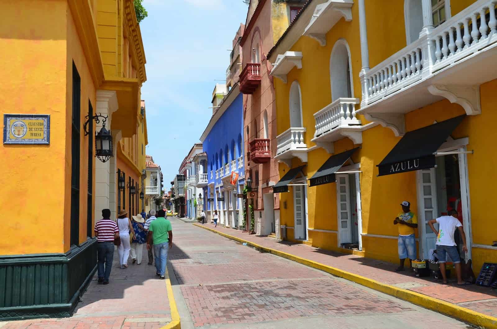 Calle Ricaurte in El Centro, Cartagena, Colombia