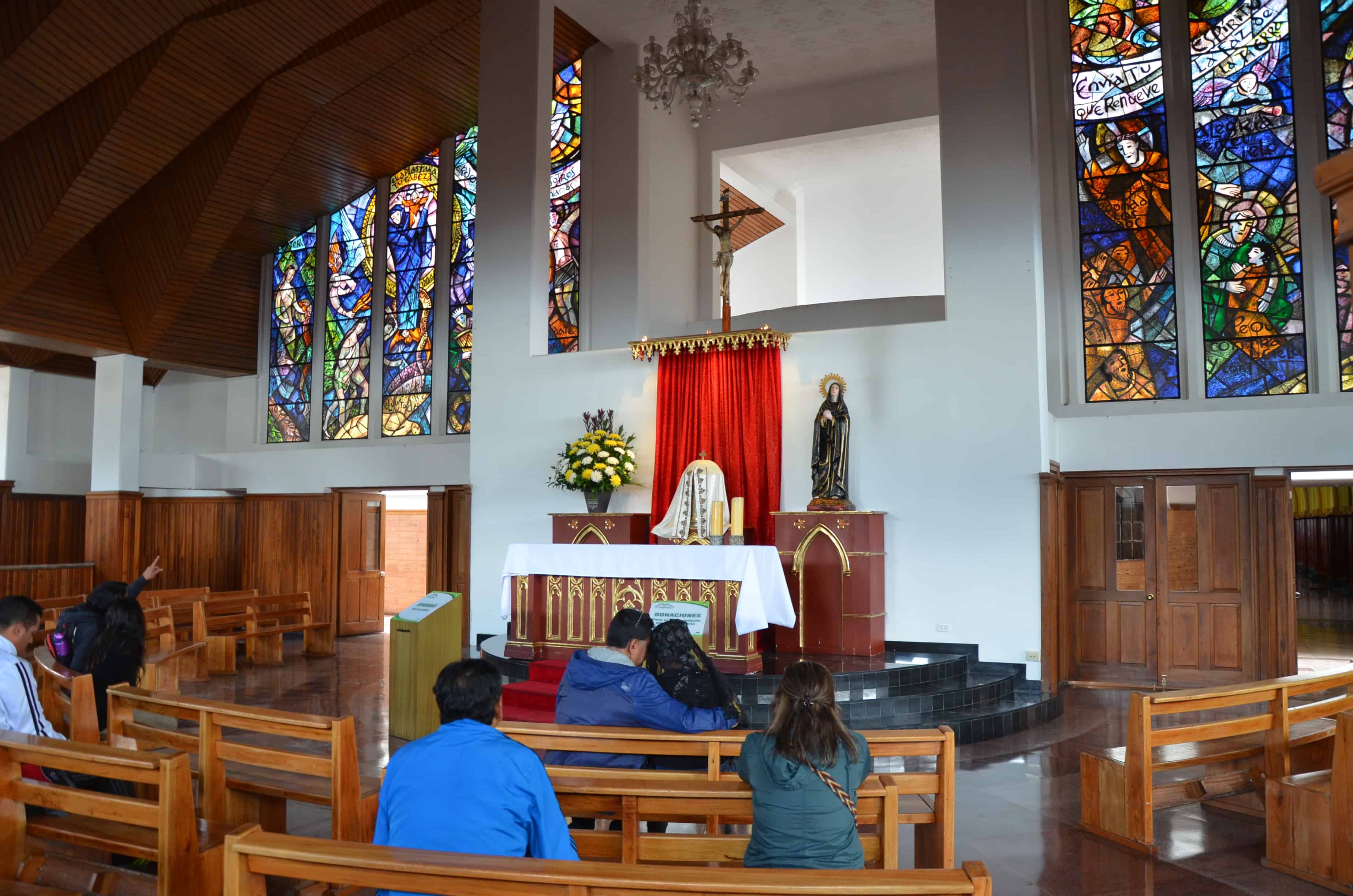 Rear chapel in the church on Monserrate in Bogotá, Colombia