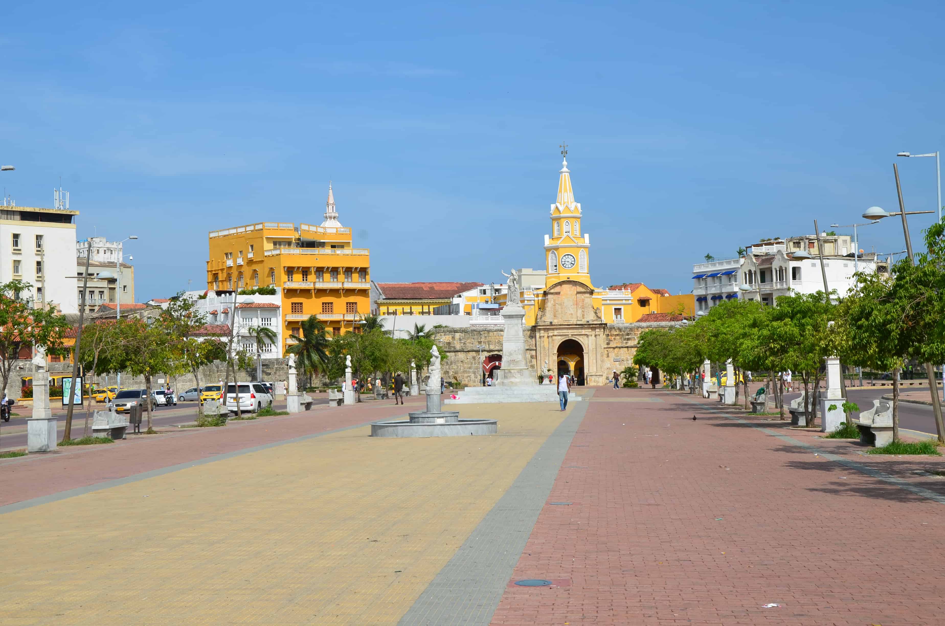Plaza of the Martyrs in Cartagena, Colombia