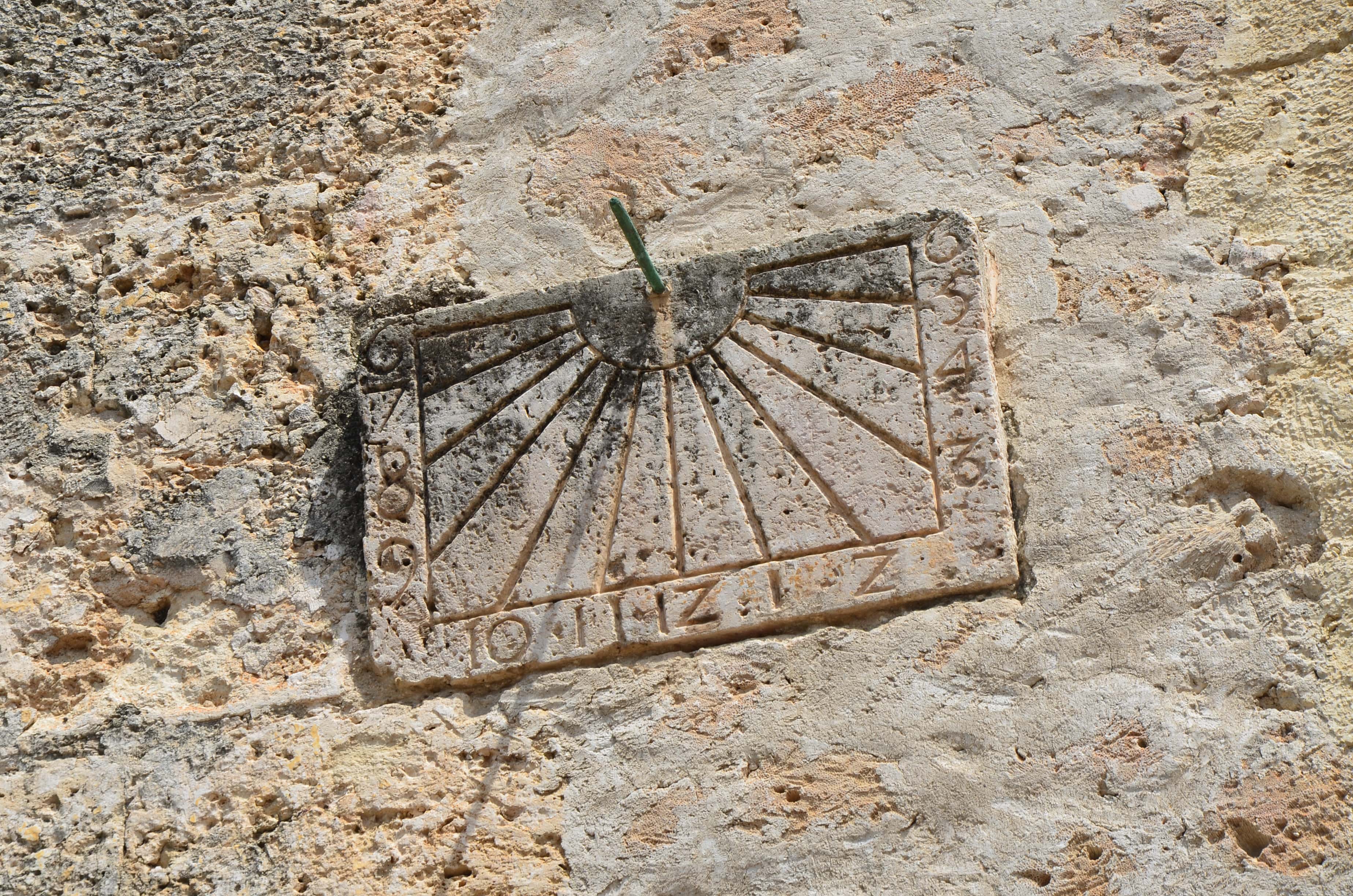 Sundial on the Cathedral of Cartagena
