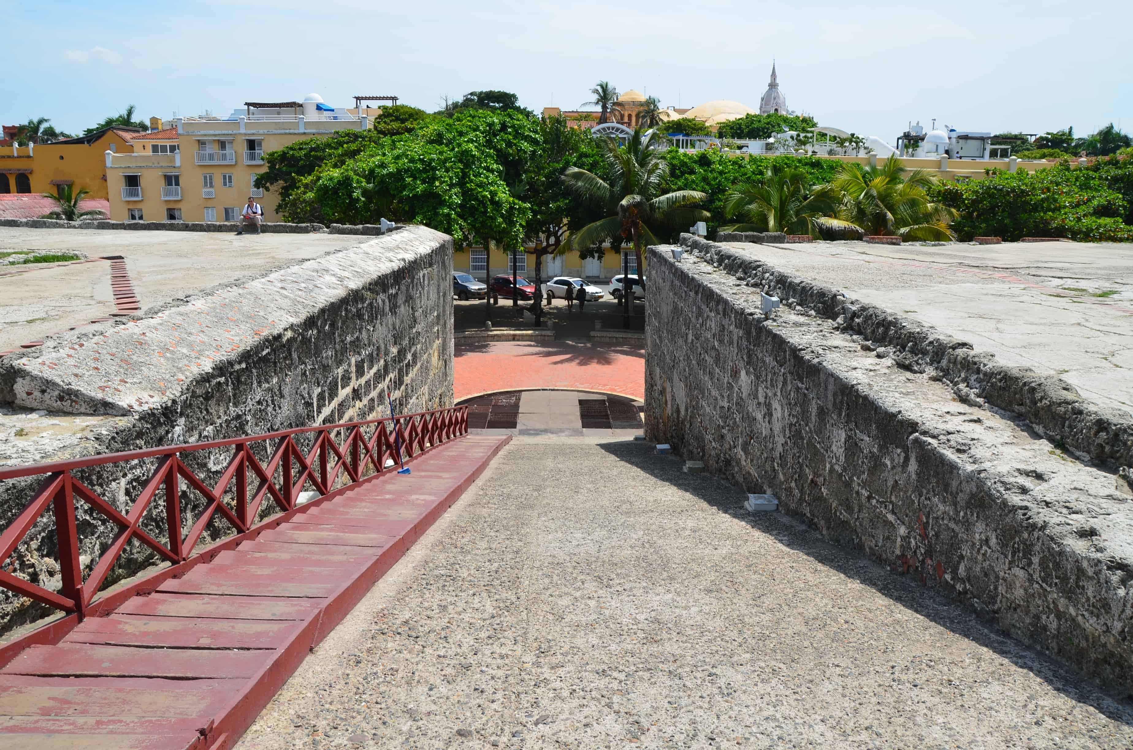 A ramp on the walls of Cartagena, Bolívar, Colombia