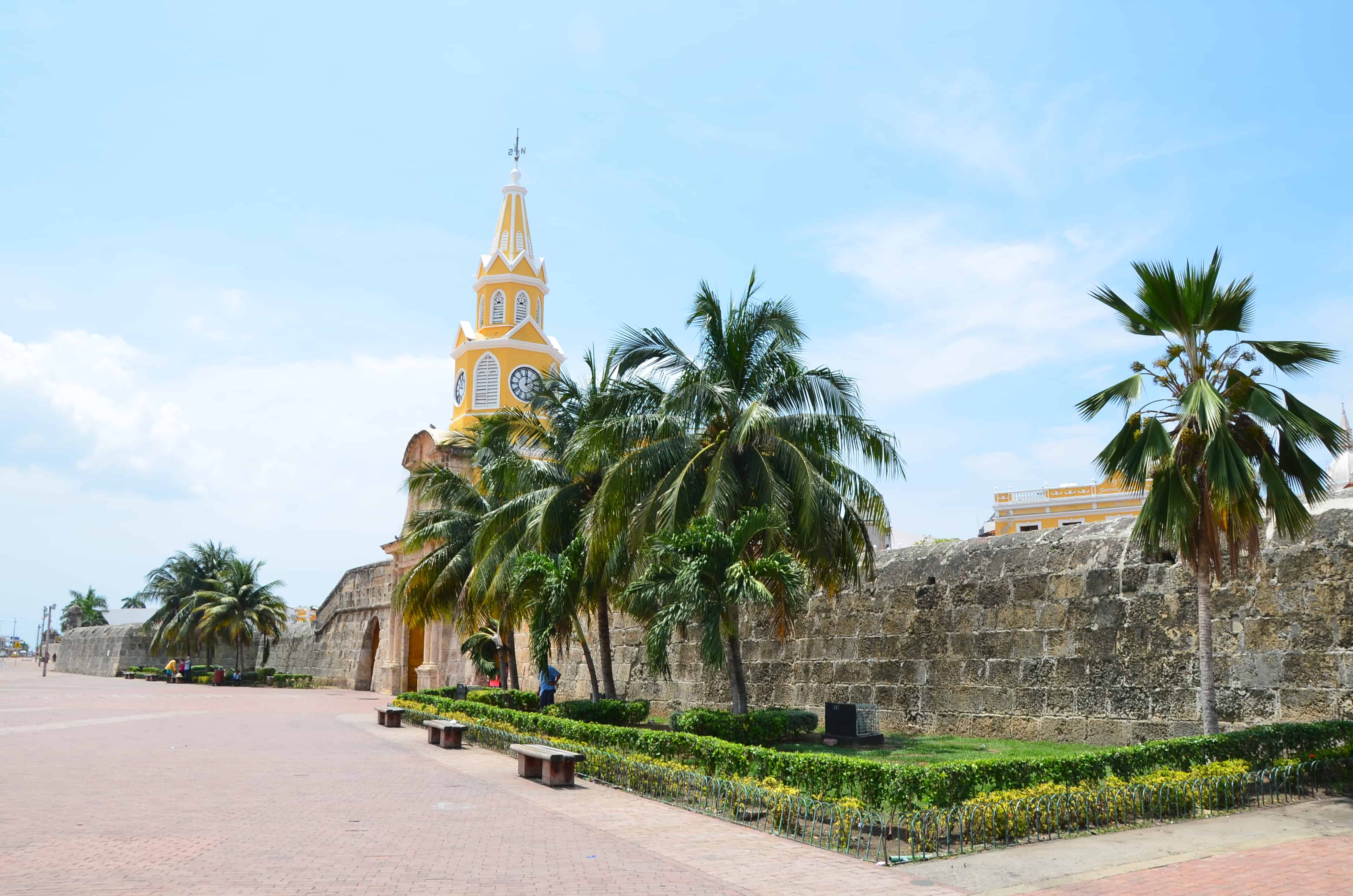 Puerta del Reloj on the Walls of Cartagena, Colombia