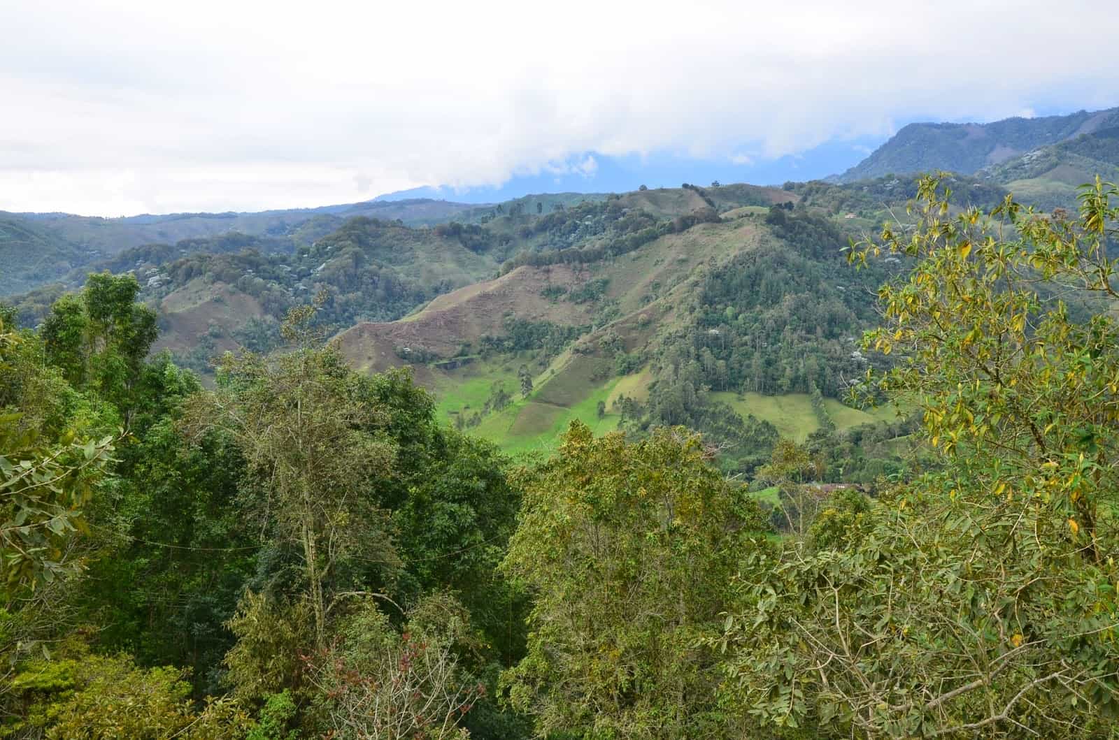 View from Alto de la Cruz in Salento, Quindío, Colombia