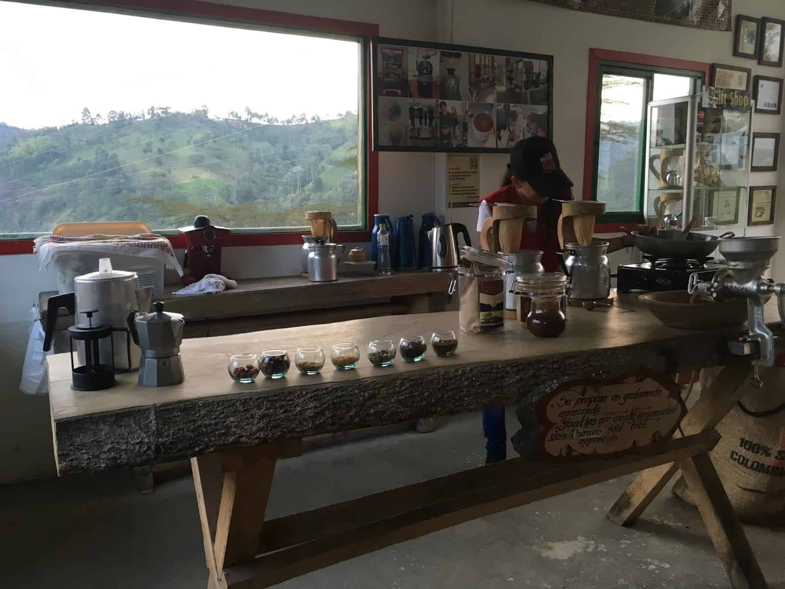 Coffee tasting at Finca El Ocaso near Salento, Quindío, Colombia