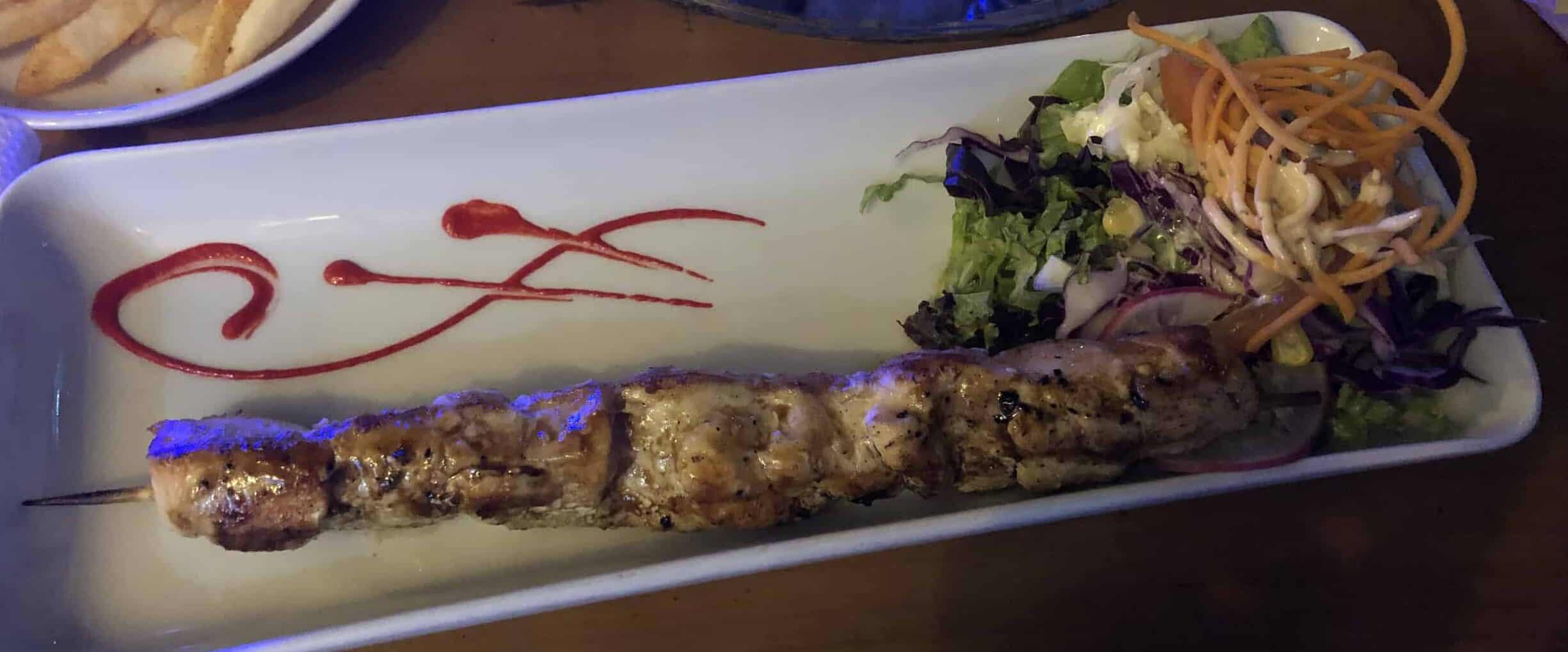 Chicken brochette at Camino Real