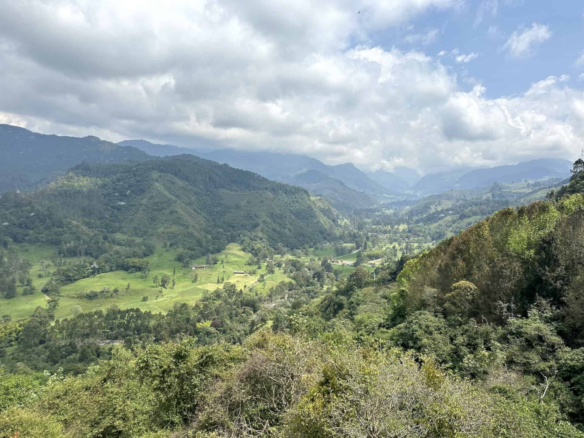 Looking down the Cocora Valley