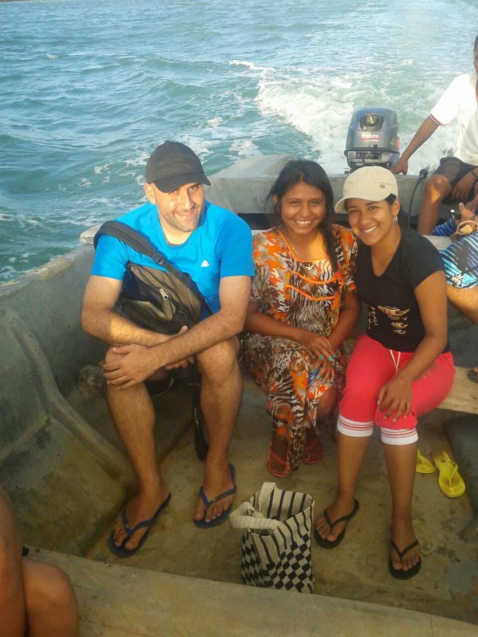 Me, Karelbis, and Marisol at Punta Gallinas, La Guajira, Colombia
