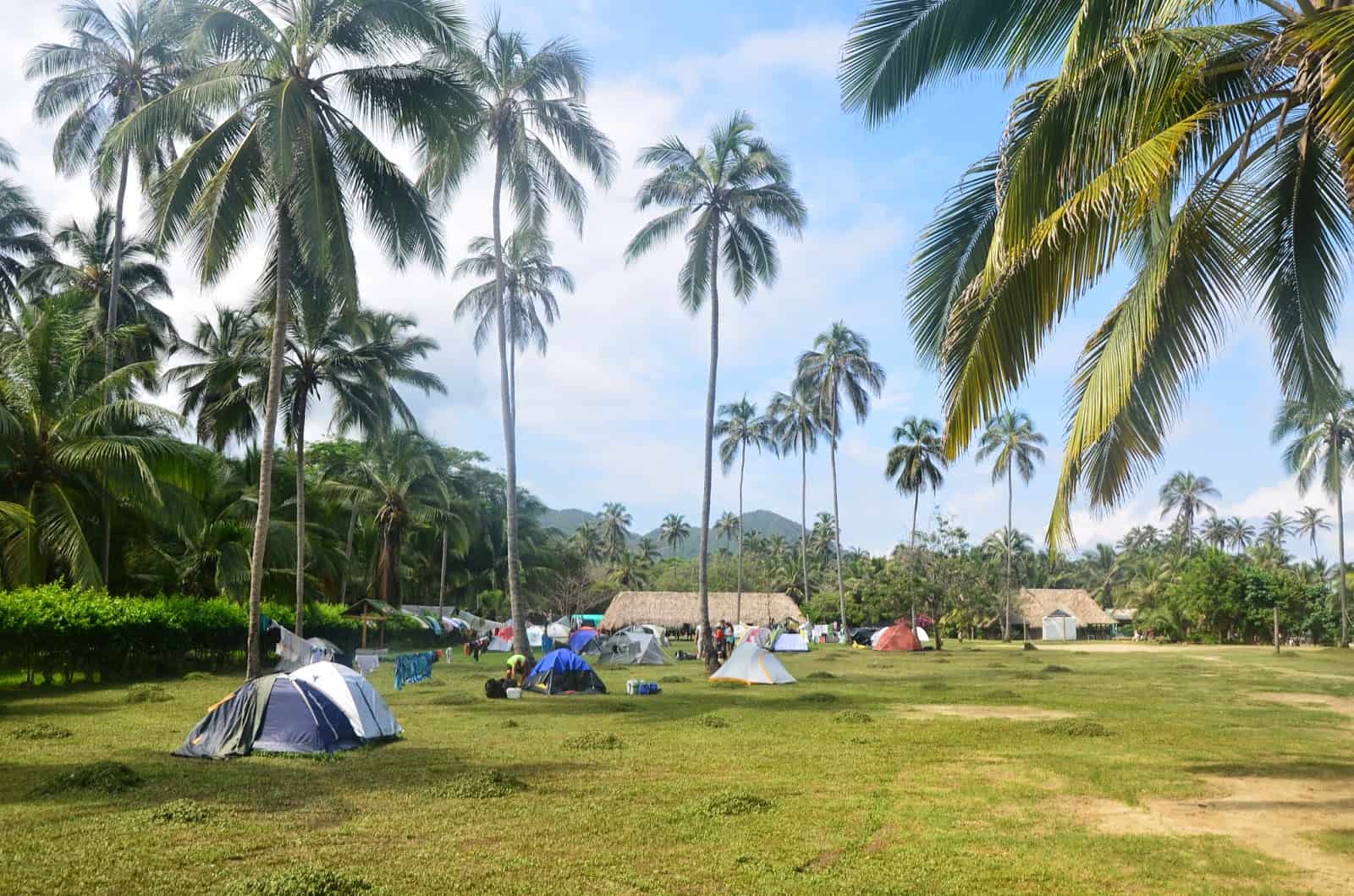 Campground at Cabo San Juan del Guía at Tayrona National Park in Colombia
