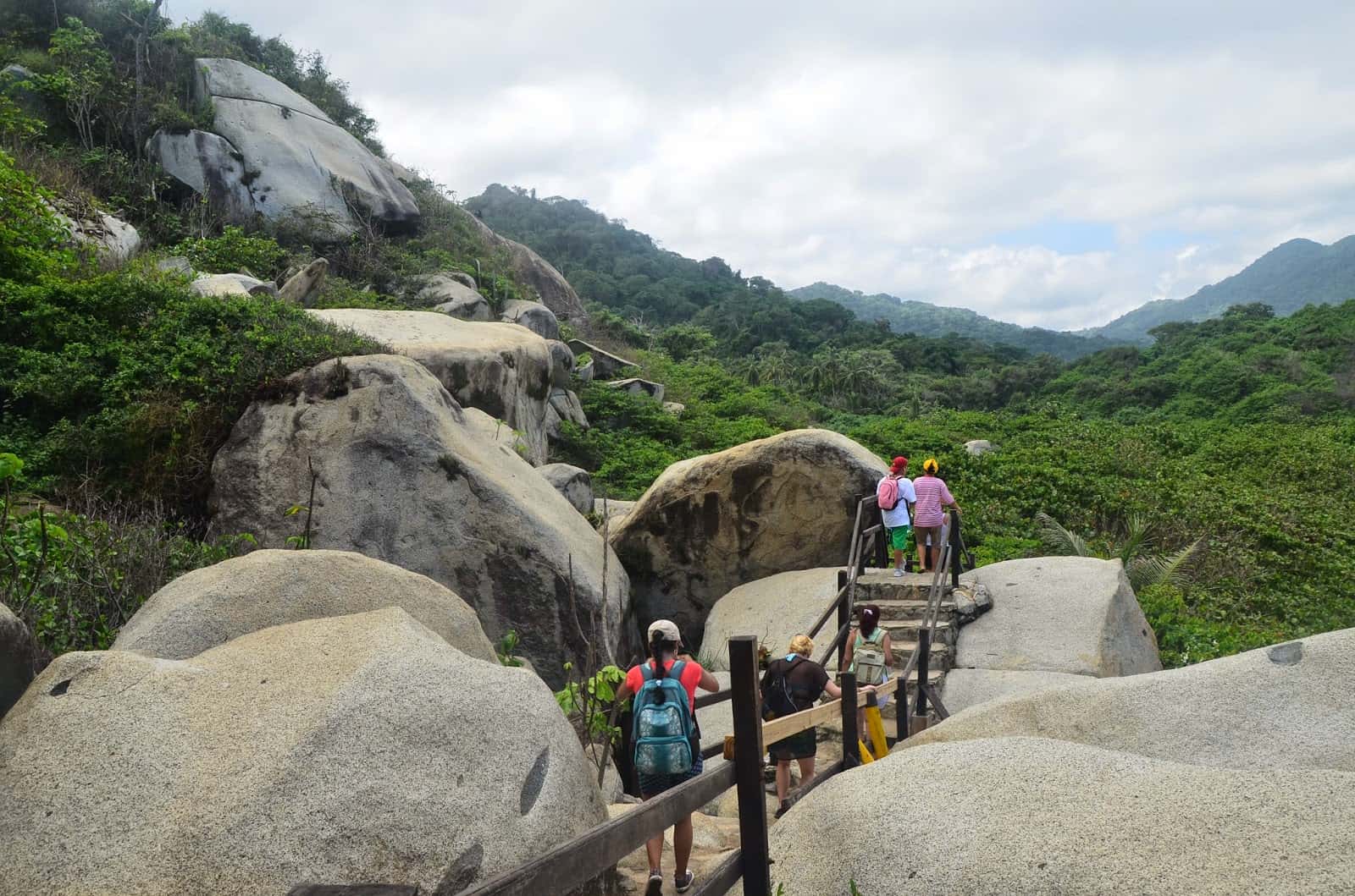 The trail at Tayrona National Park in Colombia