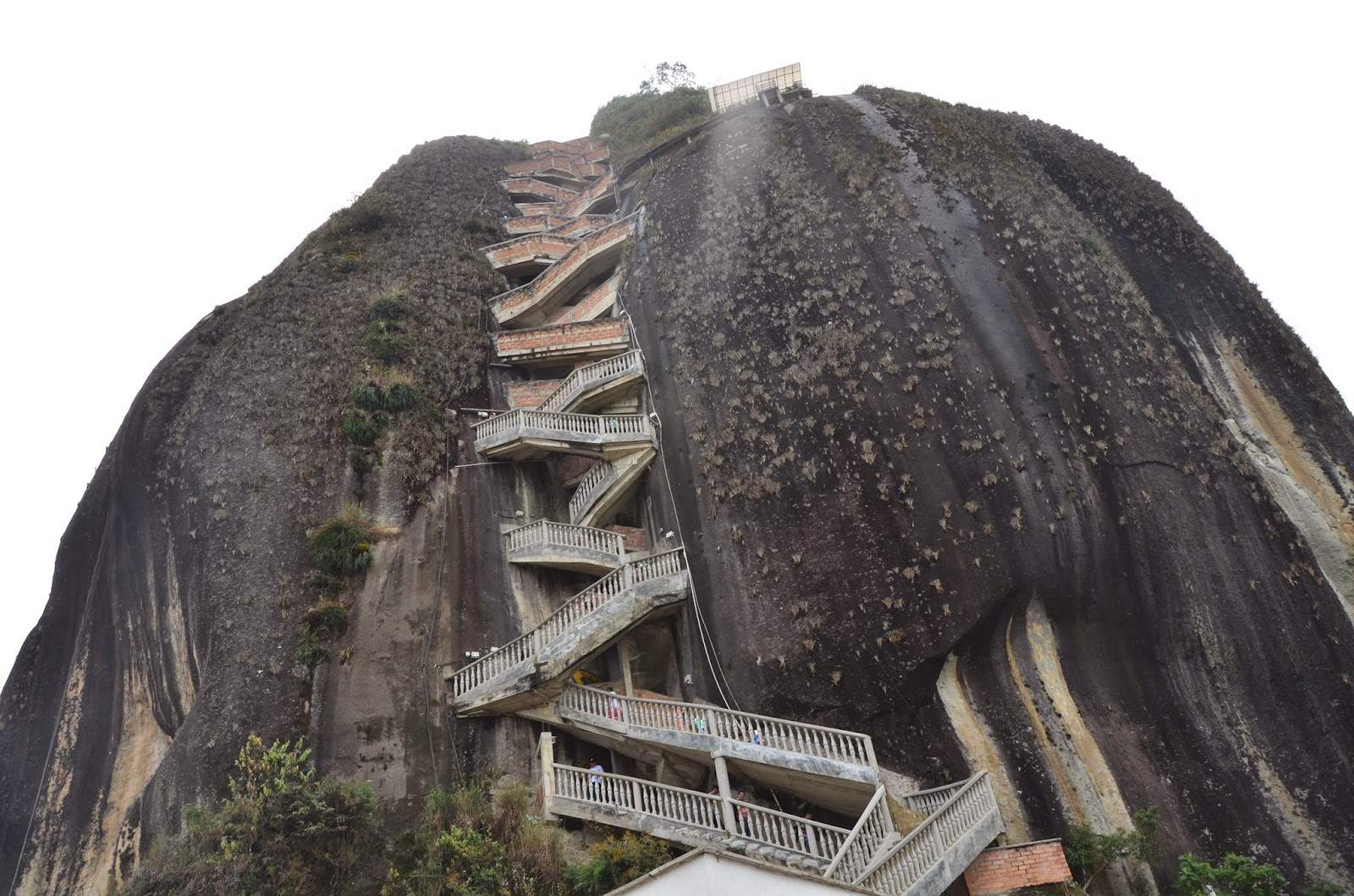 Stairway up to the top of the rock of El Peñol, Antioquia, Colombia