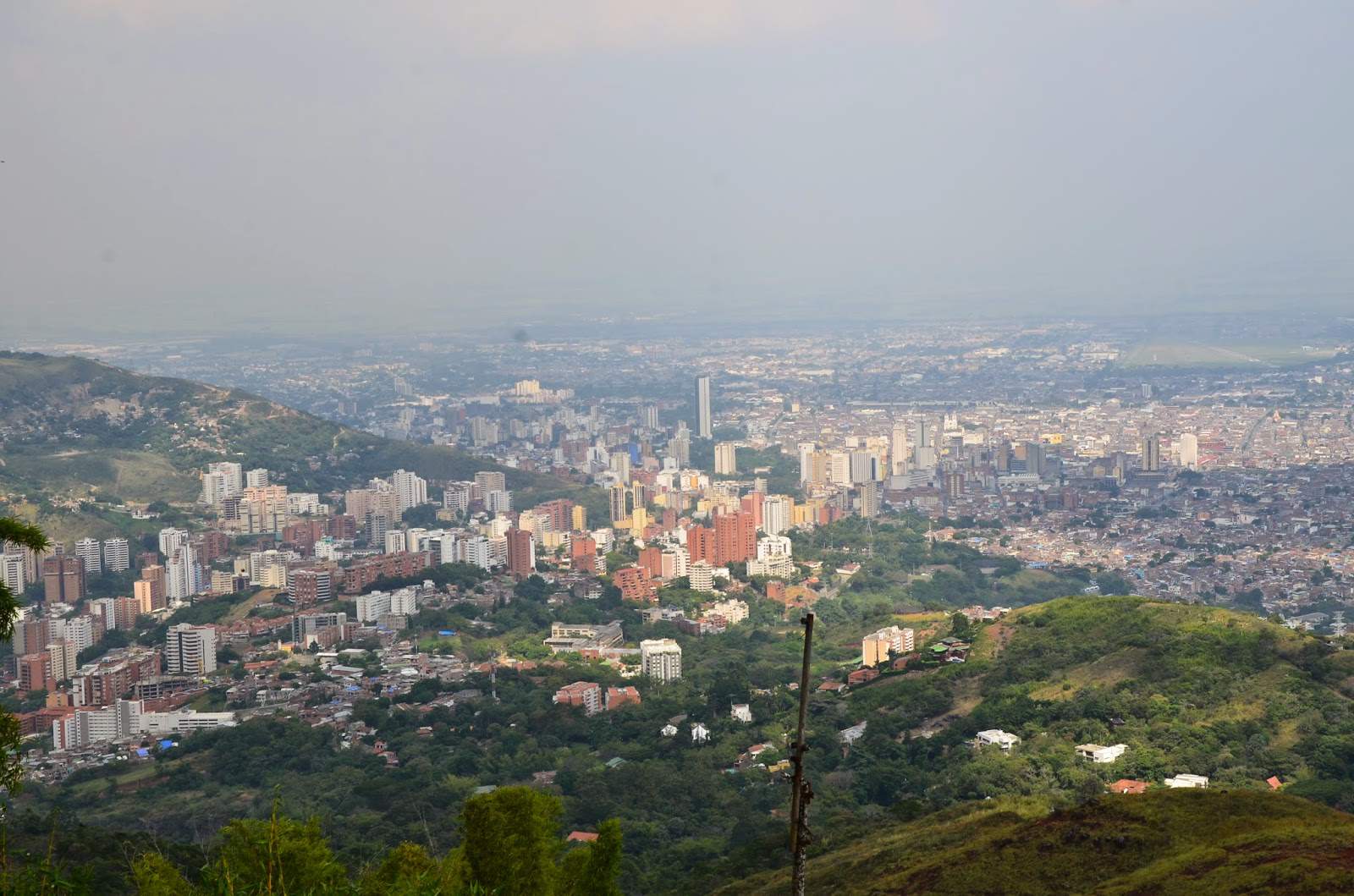 View of Cali from Cristo Rey in Cali, Colombia