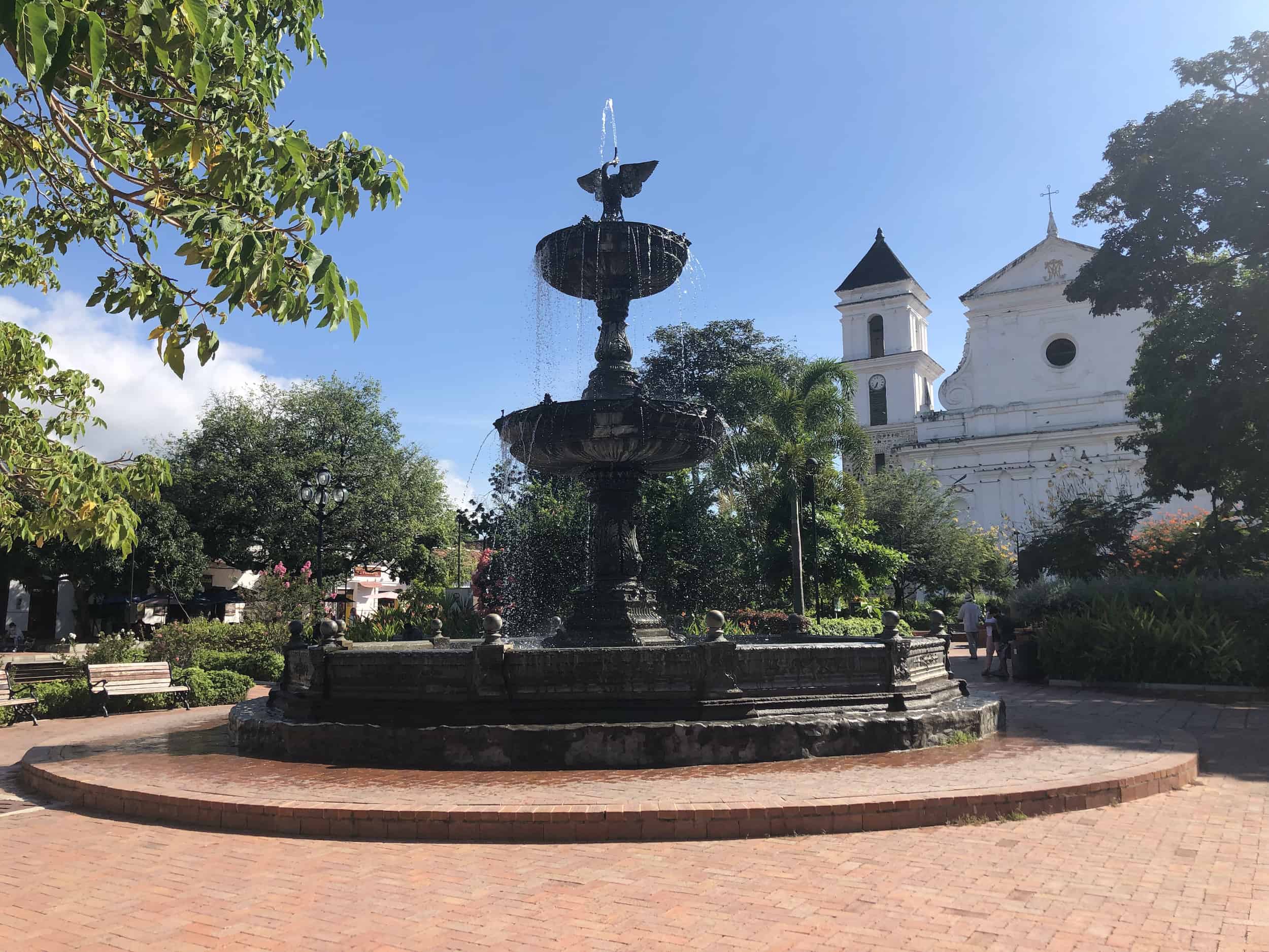 Plaza Mayor Simón Bolívar in Santa Fe de Antioquia, Colombia