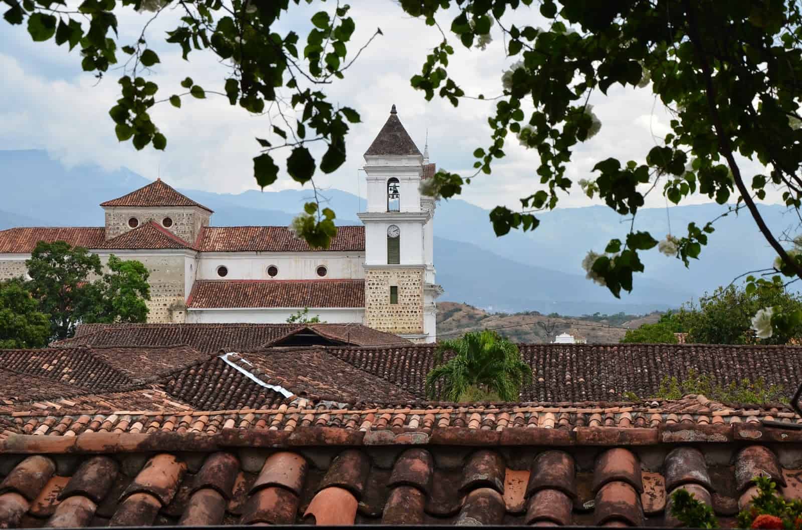 View from Hotel Mariscal Robledo including the Cathedral of Santa Fe de Antioquia in Santa Fe de Antioquia, Colombia