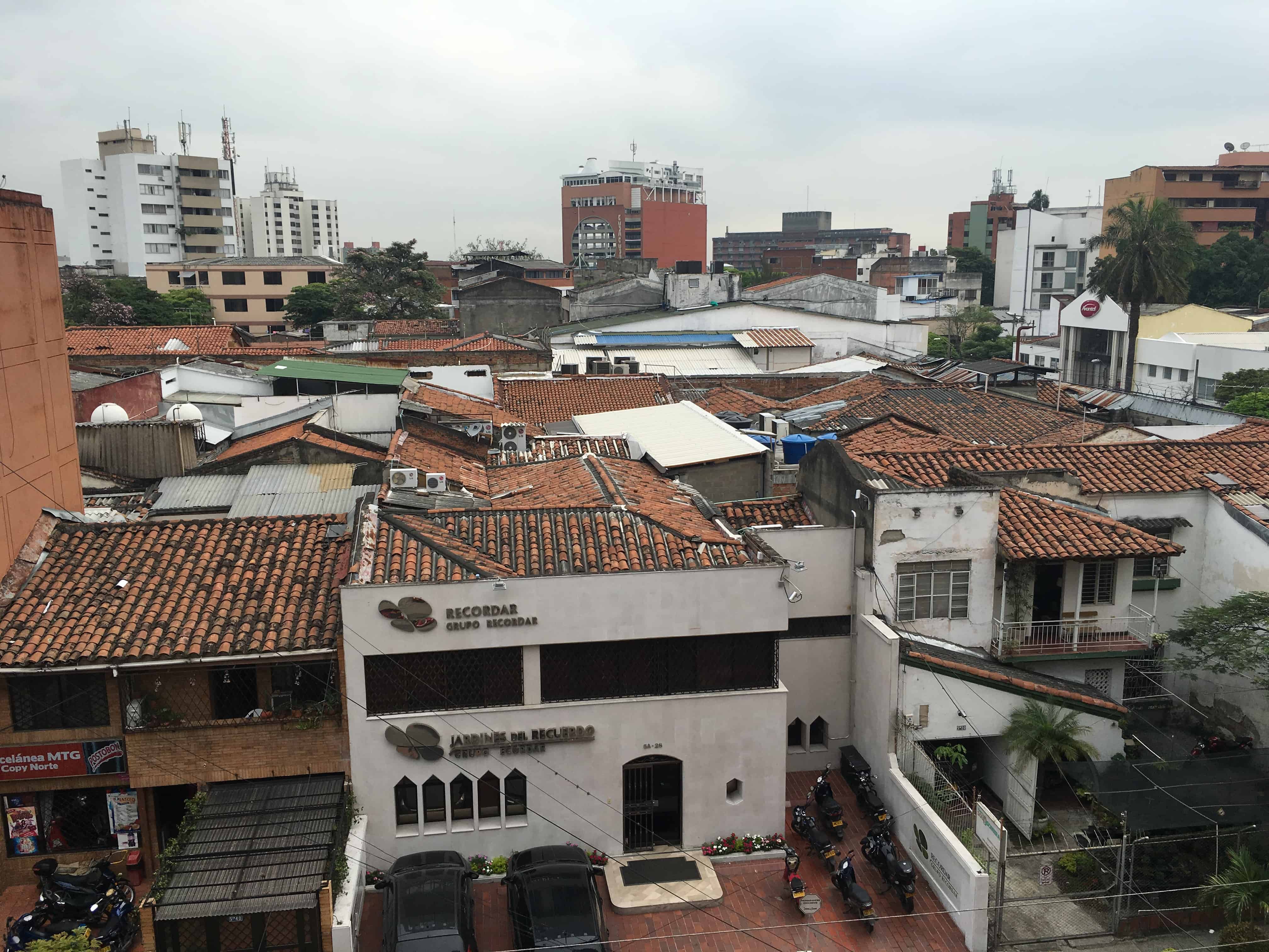 View from the terrace at Ofi+Hotel in Cali, Colombia