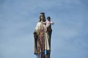 Statue of the Virgin on the town gate