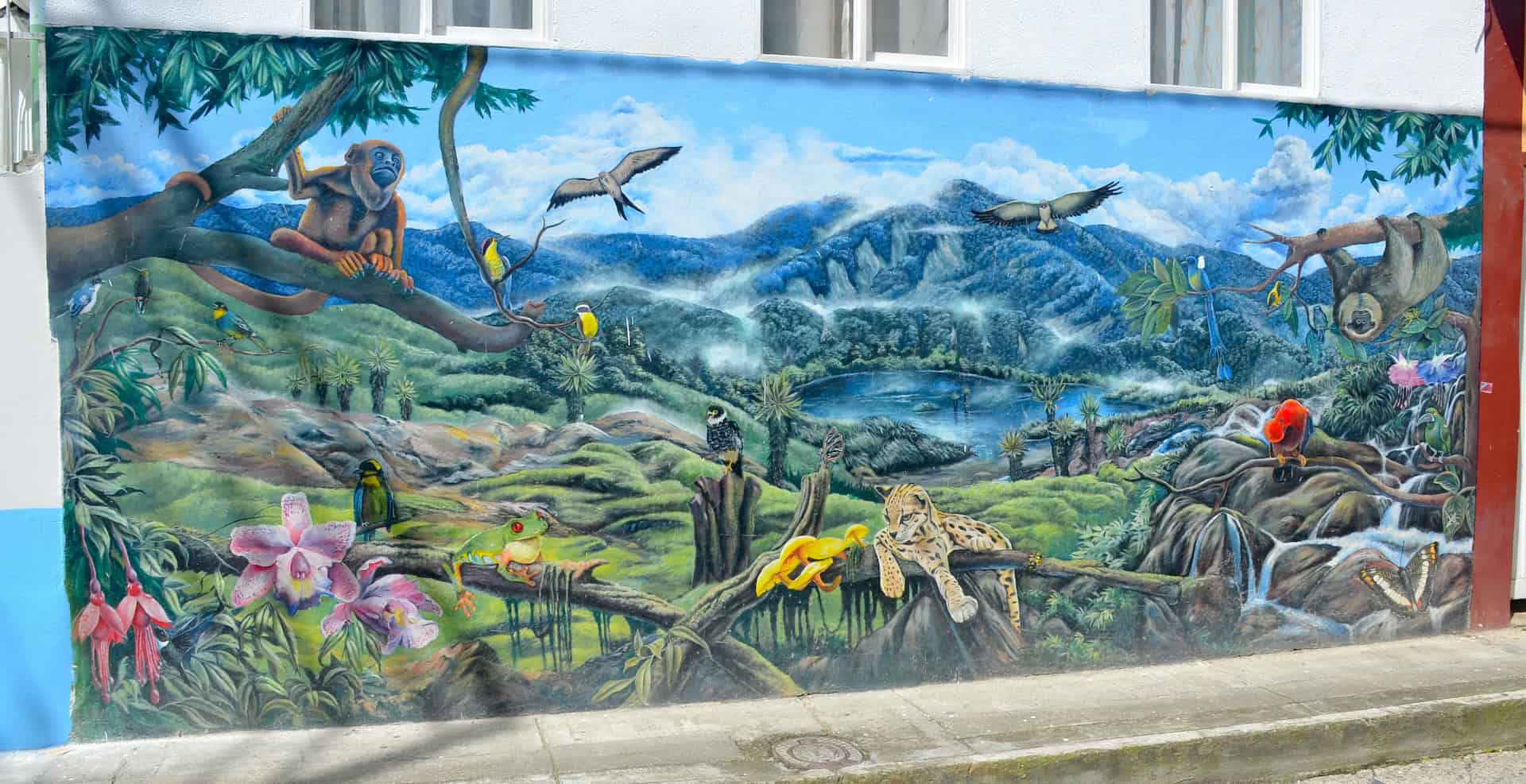 Nature mural in Santuario, Risaralda, Colombia