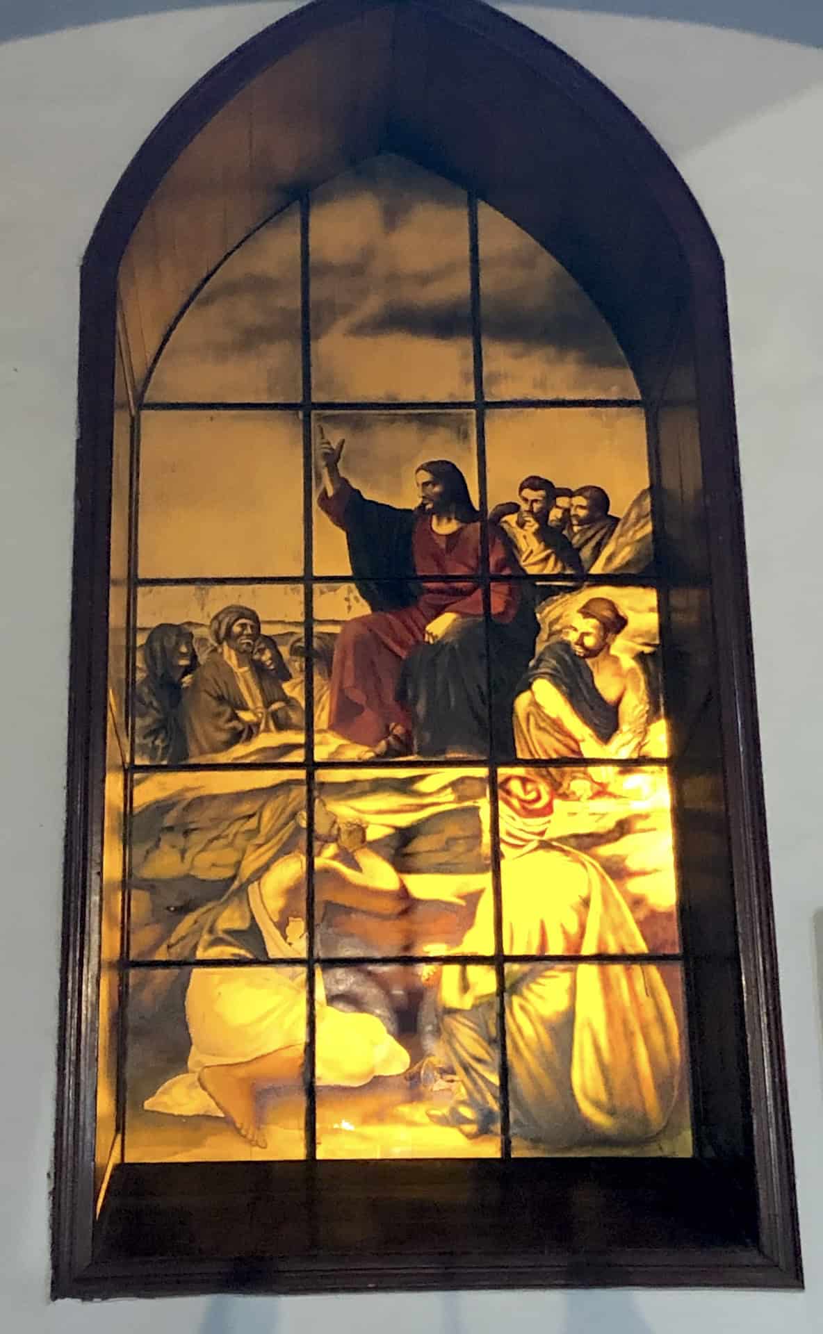 Stained glass window at Mary Immaculate Church