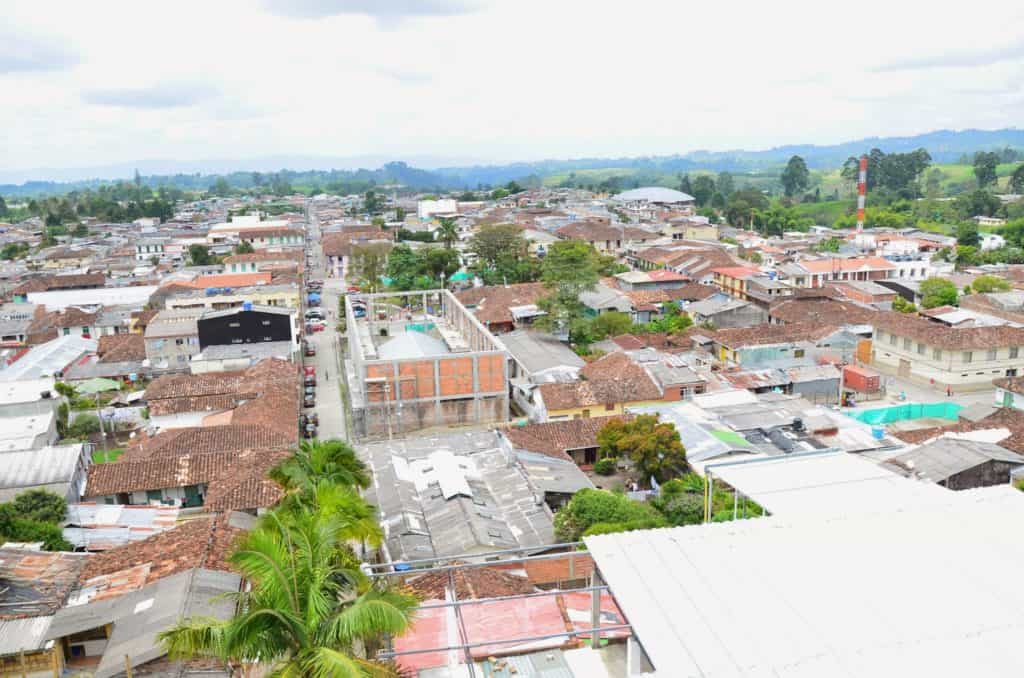 View from Mirador Alto de la Cruz in Circasia, Quindío, Colombia