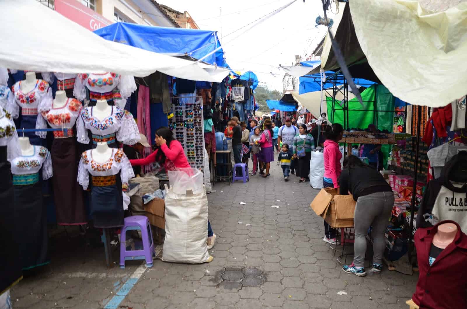 Daily market in Otavalo, Ecuador