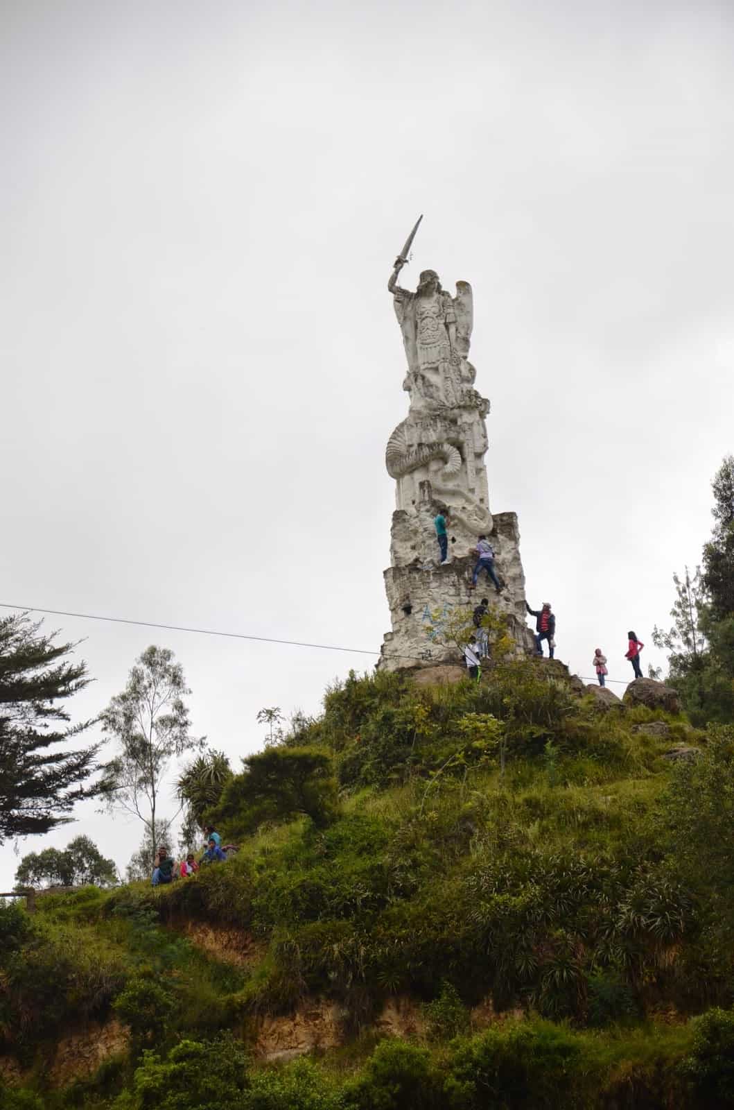 Statue at Las Lajas near Ipiales, Nariño, Colombia