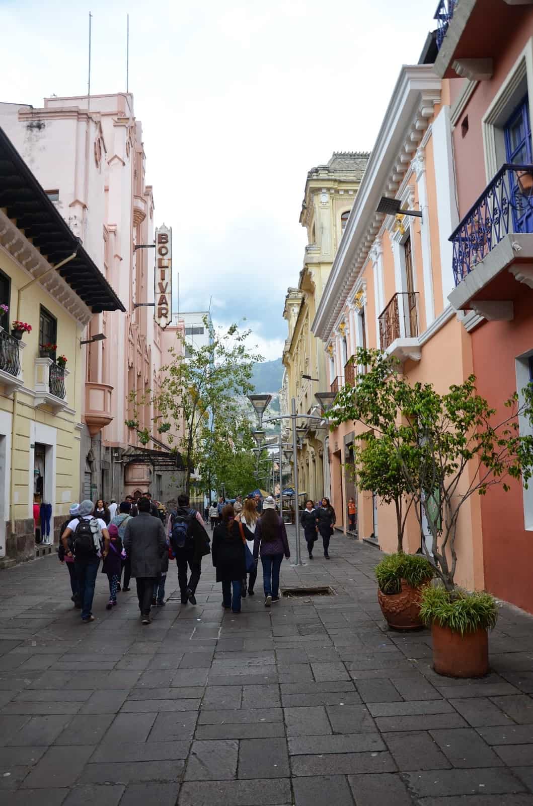 Calle Espejo in Quito, Ecuador